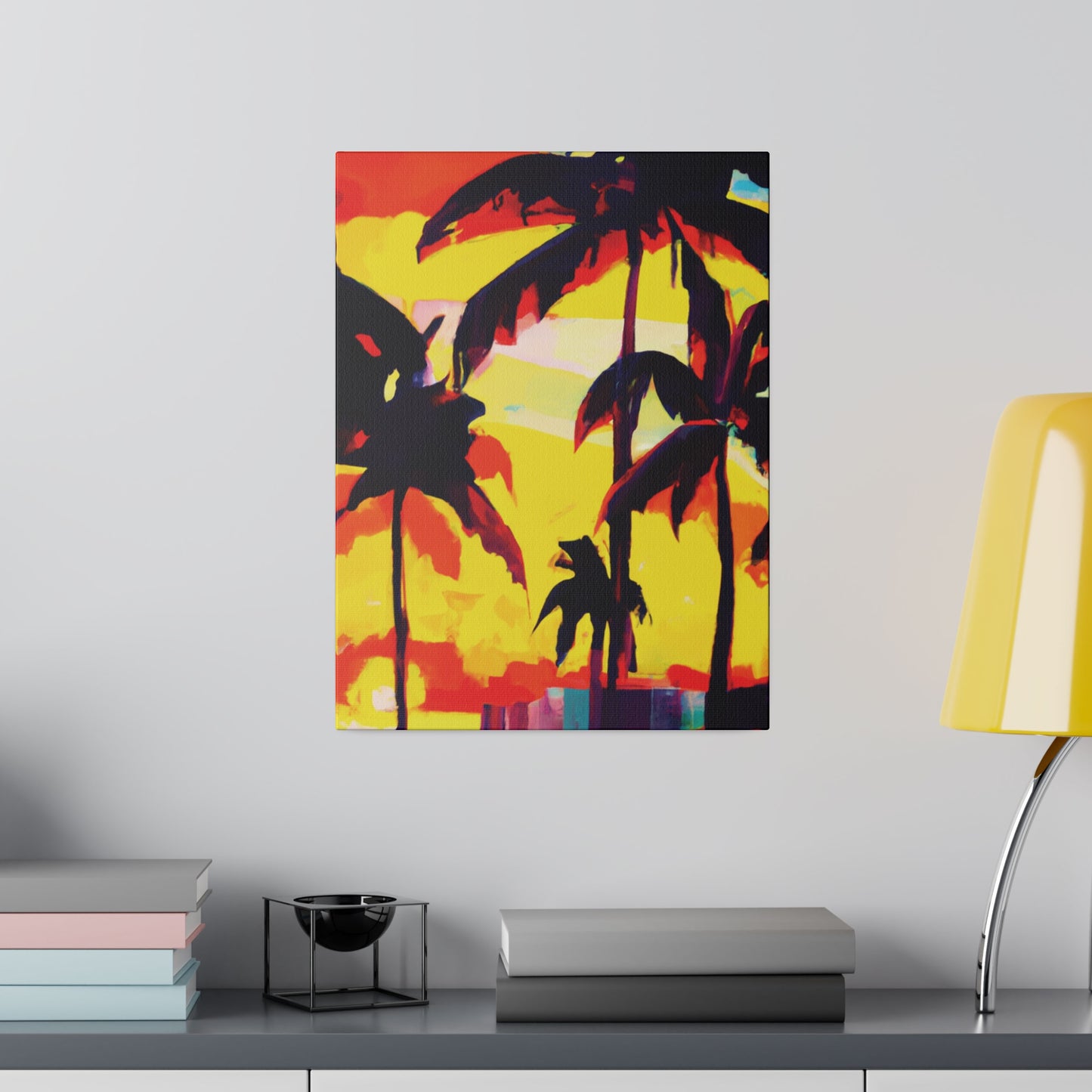 7643G - Miami Beach Sunset Painting Print | Miami | Beach | Sunset | Poster | Home Decor | Wall Art | Canvas