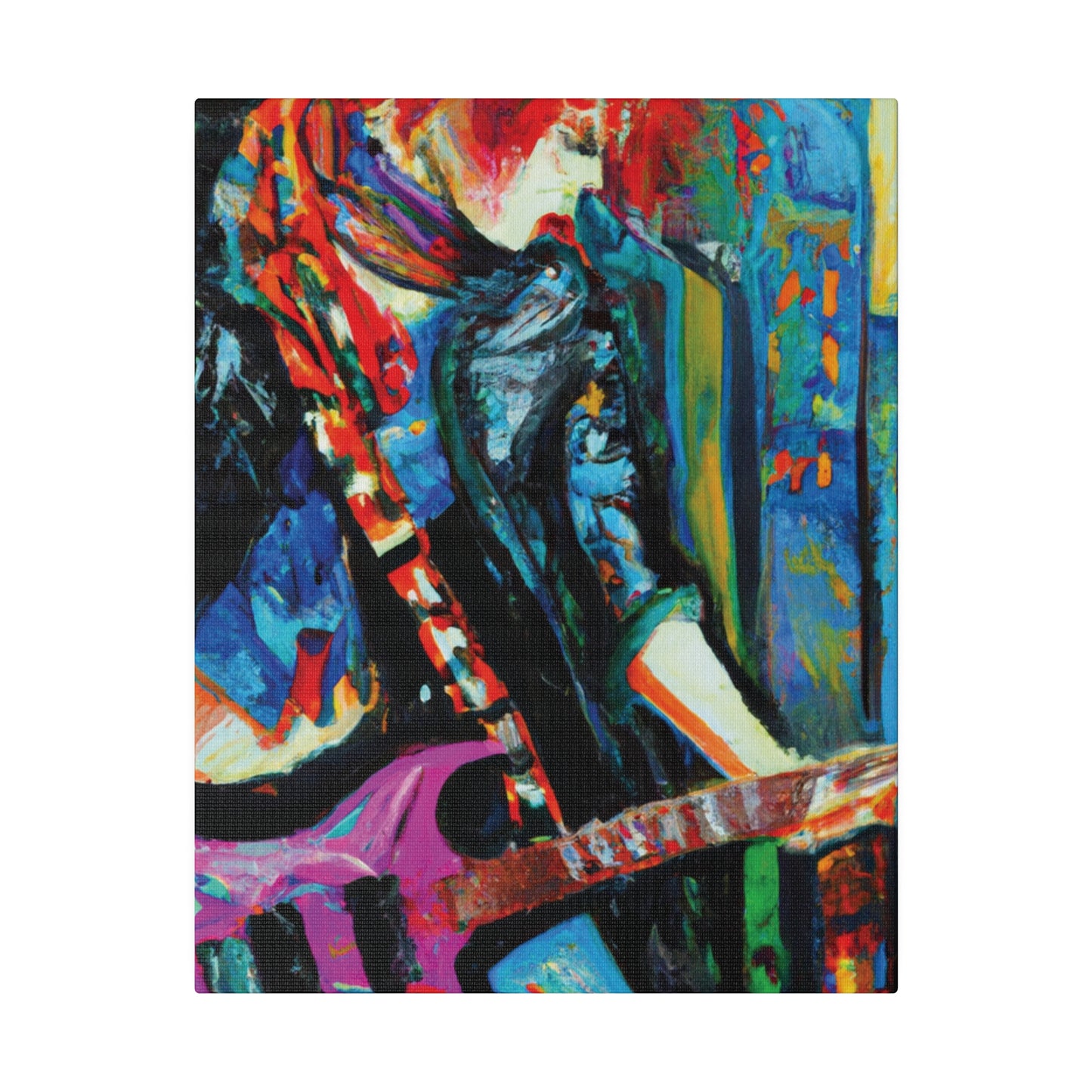 8461D - Rockstar Oil Painting Style Print | Poster | Home Decor | Wall Art | Music Art | Canvas