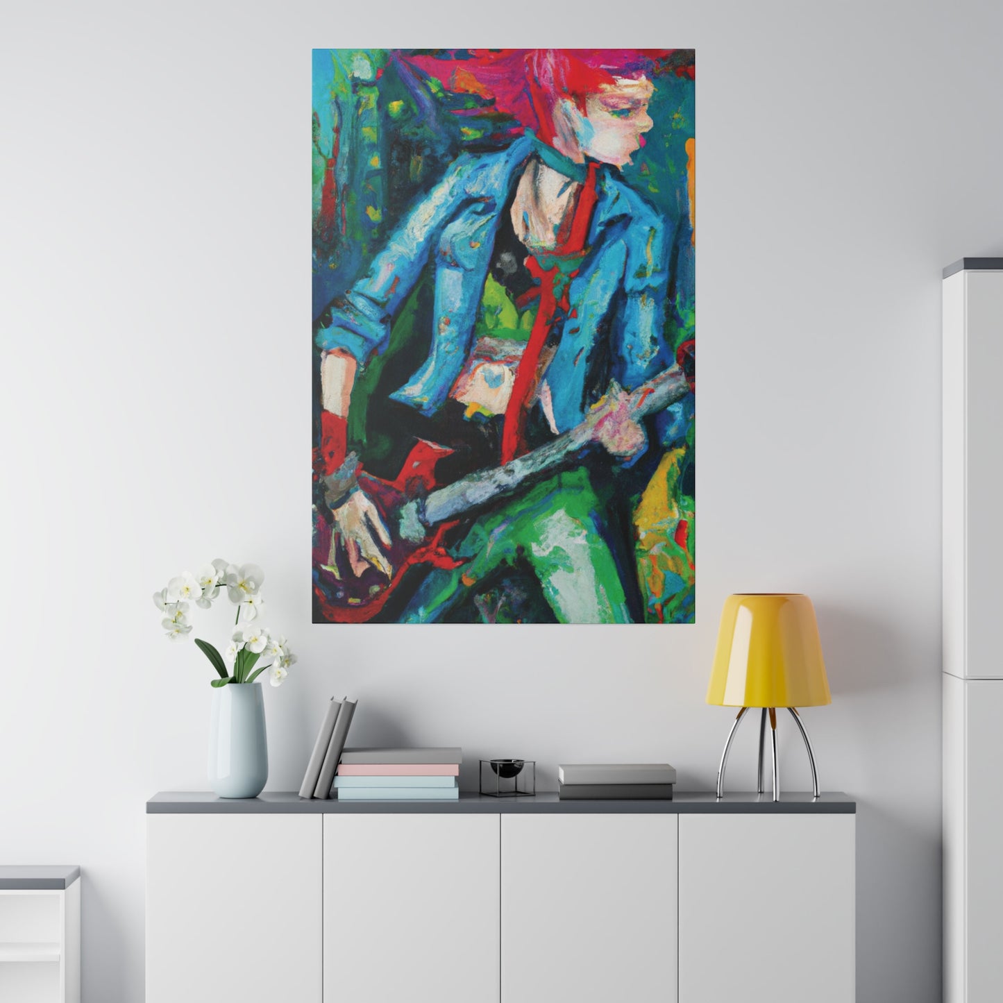 6775F - Rockstar Oil Painting Style Print | Poster | Home Decor | Wall Art | Music Art | Canvas