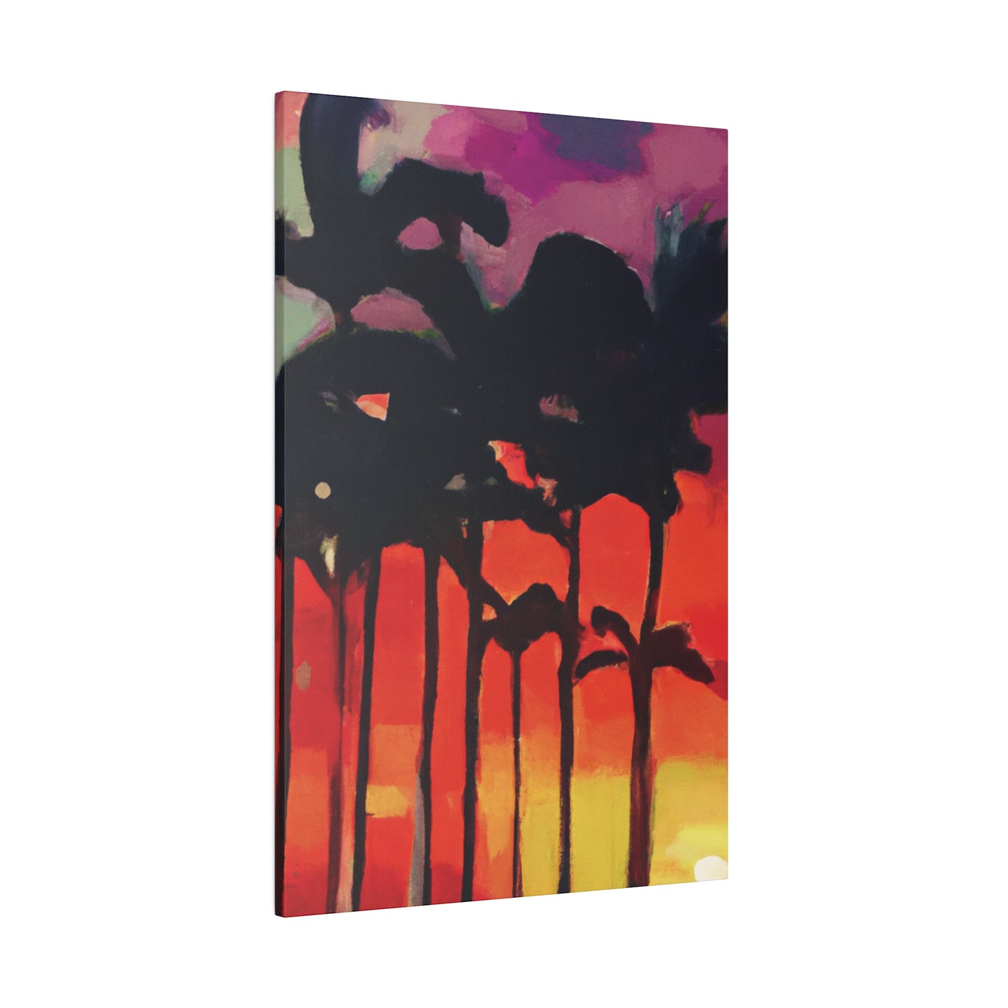 9653K - Miami Beach Sunset Painting Print | Miami | Beach | Sunset | Poster | Home Decor | Wall Art | Canvas