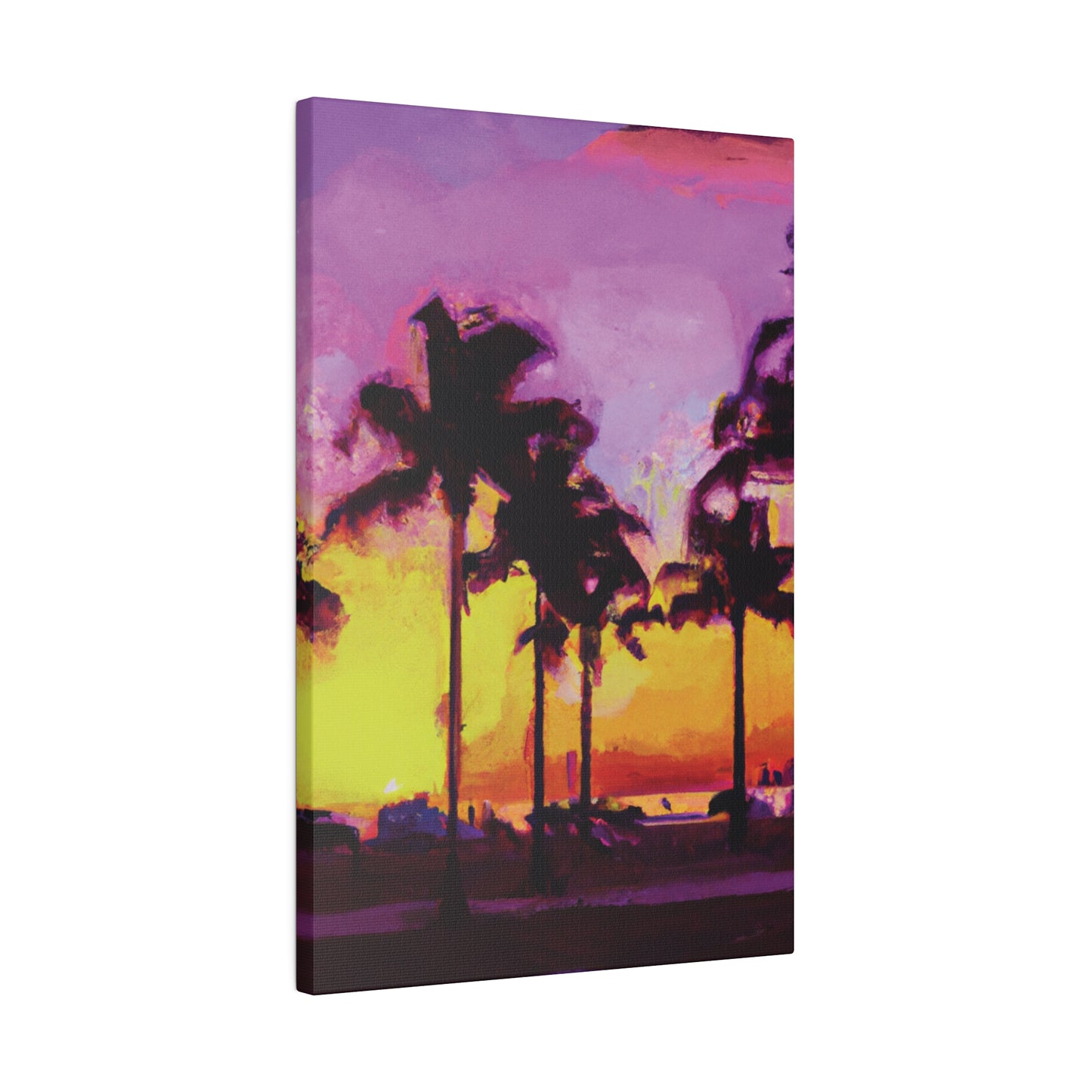 3958L - Miami Beach Sunset Painting Print | Miami | Beach | Sunset | Poster | Home Decor | Wall Art | Canvas