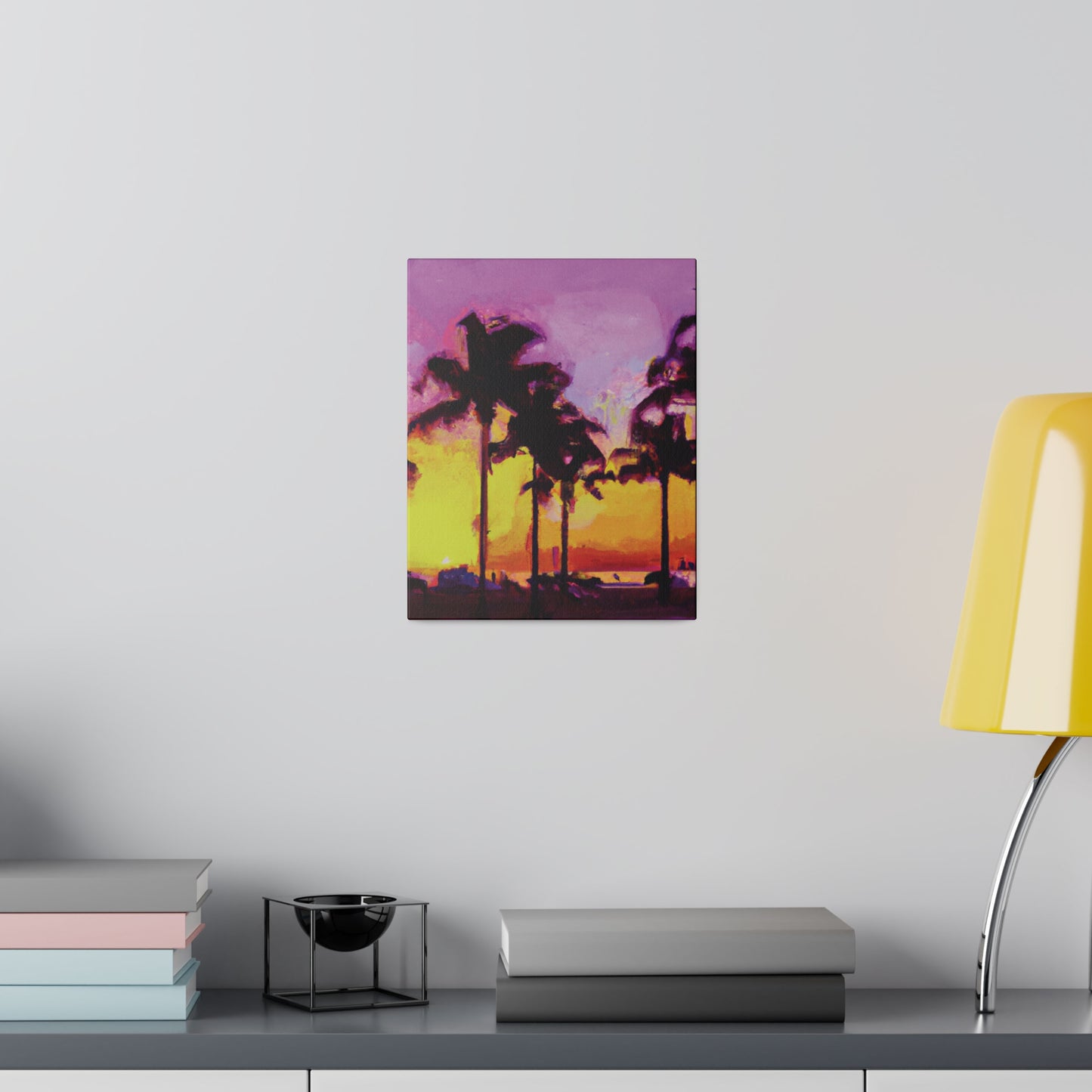 3958L - Miami Beach Sunset Painting Print | Miami | Beach | Sunset | Poster | Home Decor | Wall Art | Canvas