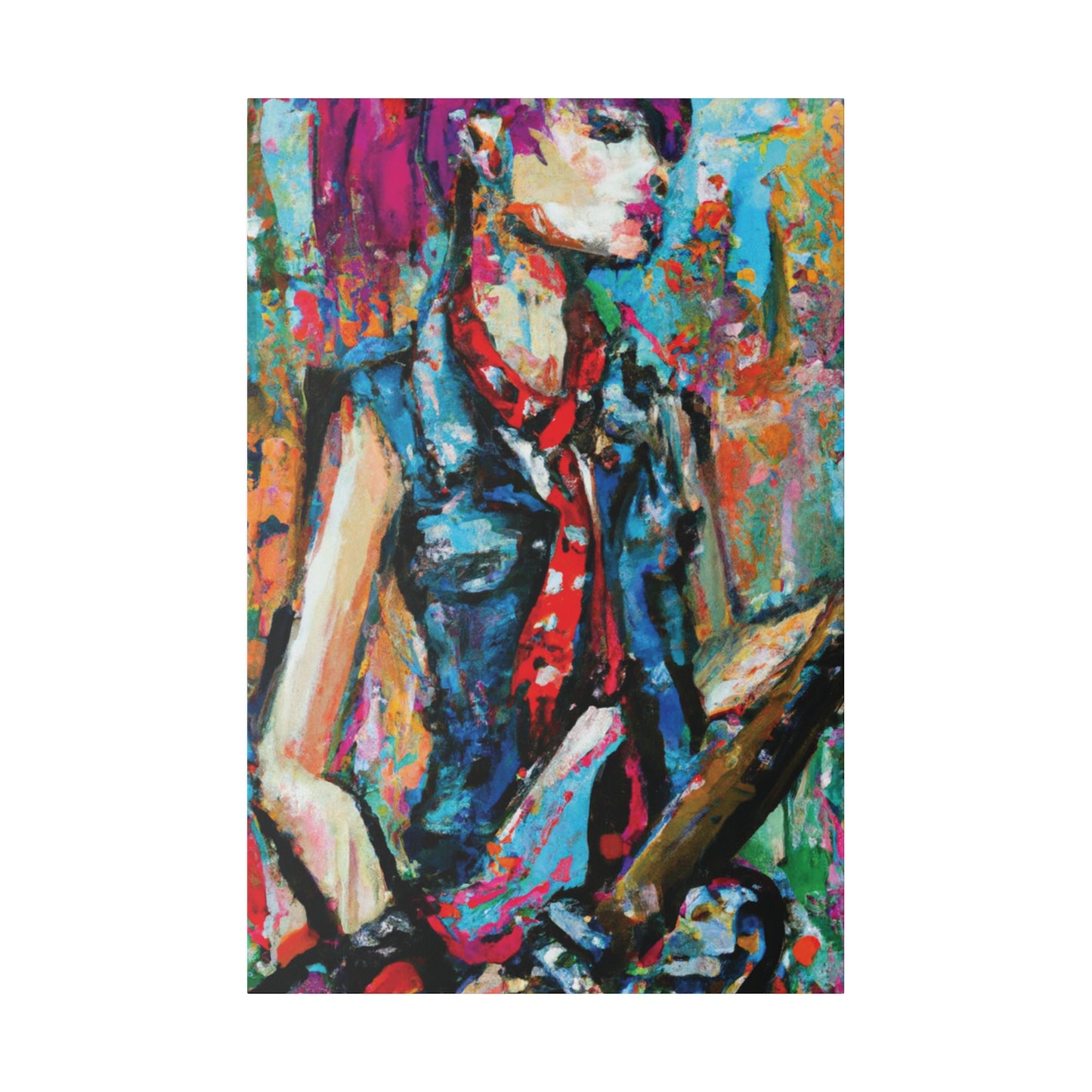 9405R - Rockstar Oil Painting Style Print | Poster | Home Decor | Wall Art | Music Art | Canvas