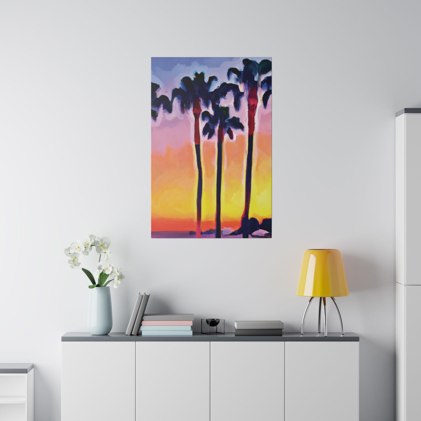 7116C - Miami Beach Sunset Painting Print | Miami | Beach | Sunset | Poster | Home Decor | Wall Art | Canvas