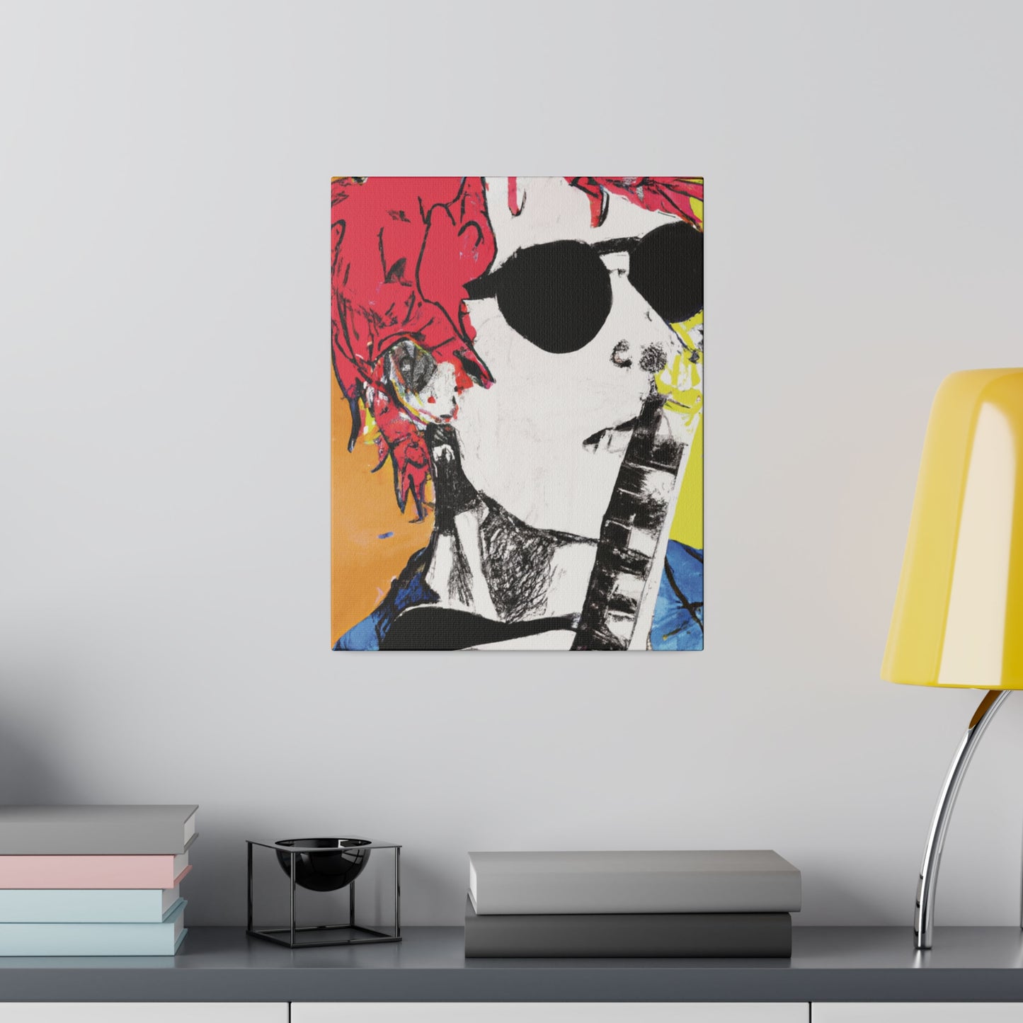 8995T - Rockstar Painting Print | Face | Abstract | Poster | Home Decor | Wall Art | Music Art | Canvas
