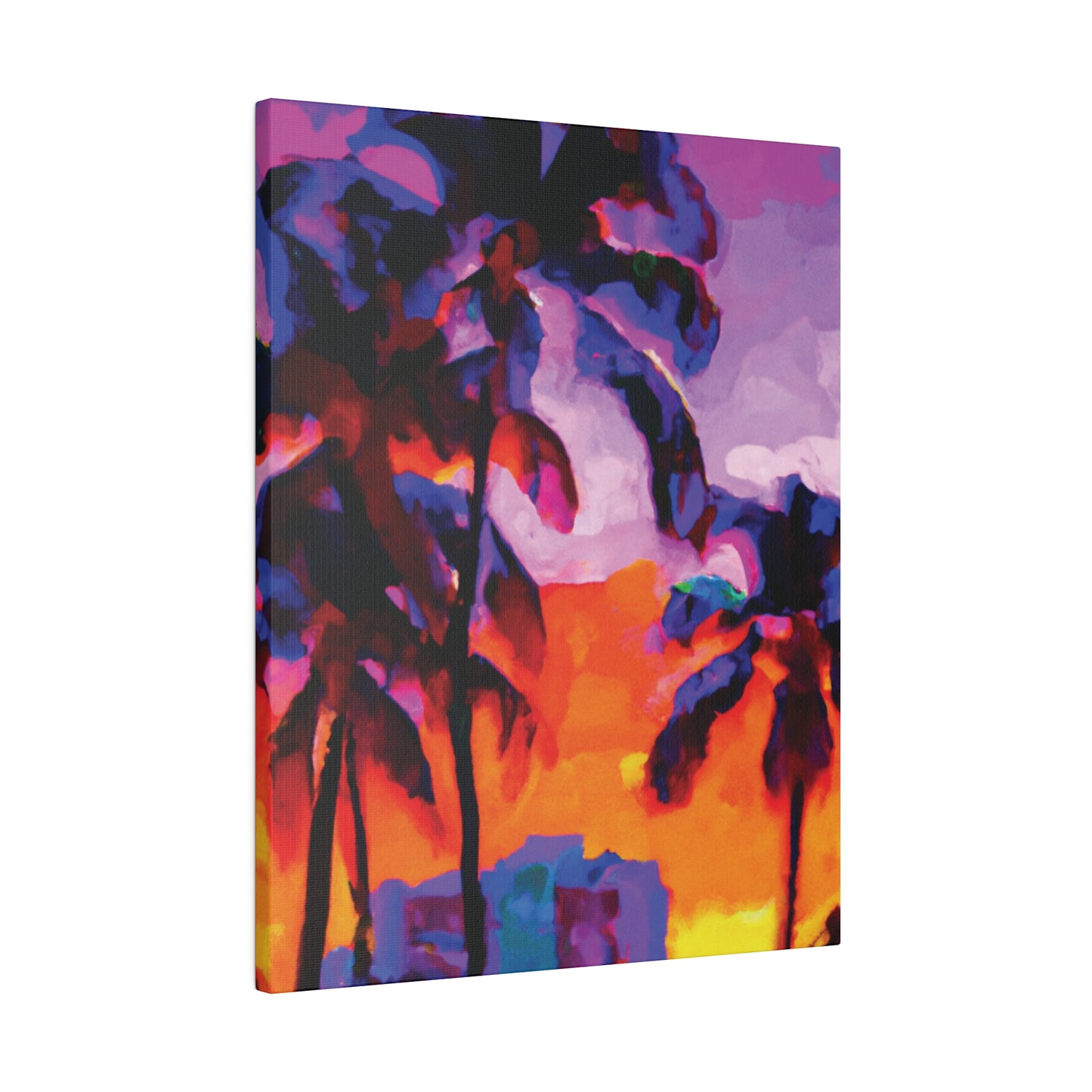 313J - Miami Beach Sunset Painting Print | Miami | Beach | Sunset | Poster | Home Decor | Wall Art | Canvas