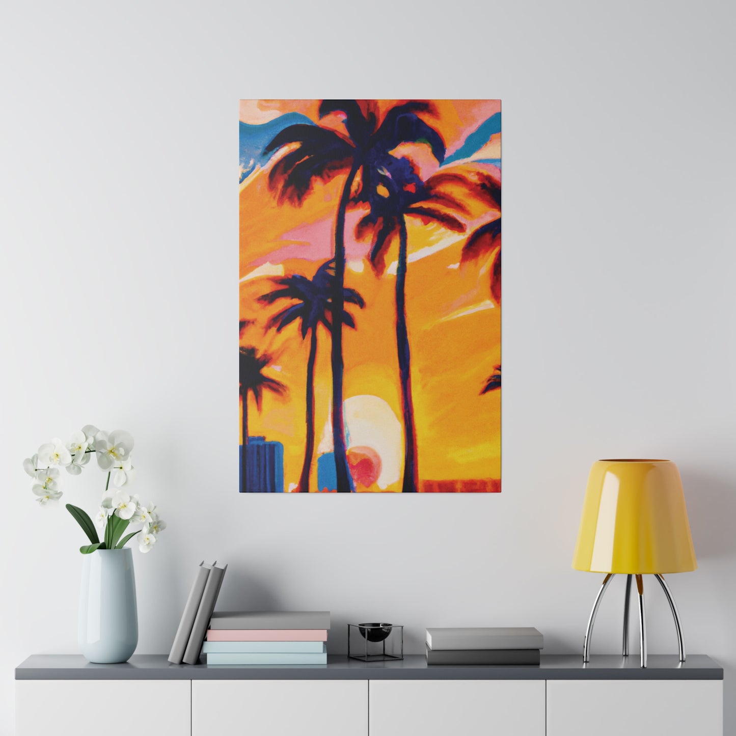 2067G - Miami Beach Sunset Painting Print | Miami | Beach | Sunset | Poster | Home Decor | Wall Art | Canvas