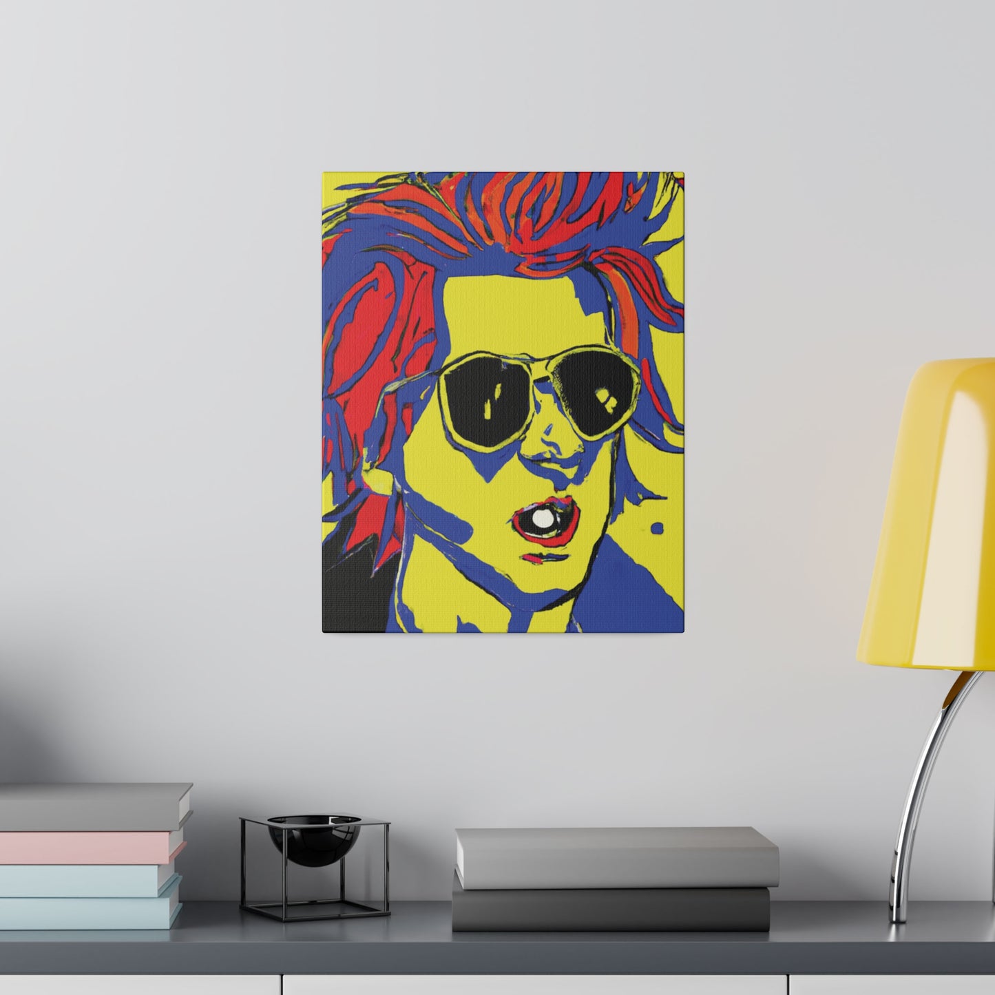 7446Z - Rockstar Painting Print | Face | Abstract | Poster | Home Decor | Wall Art | Music Art | Canvas