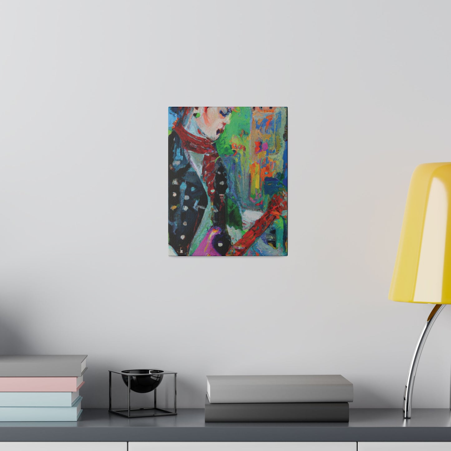 9721W - Rockstar Oil Painting Style Print | Poster | Home Decor | Wall Art | Music Art | Canvas