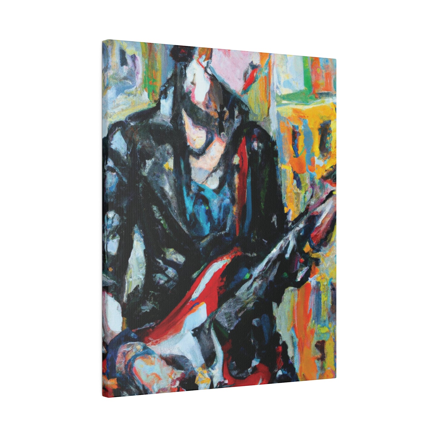 9646Q - Rockstar Oil Painting Style Print | Poster | Home Decor | Wall Art | Music Art | Canvas