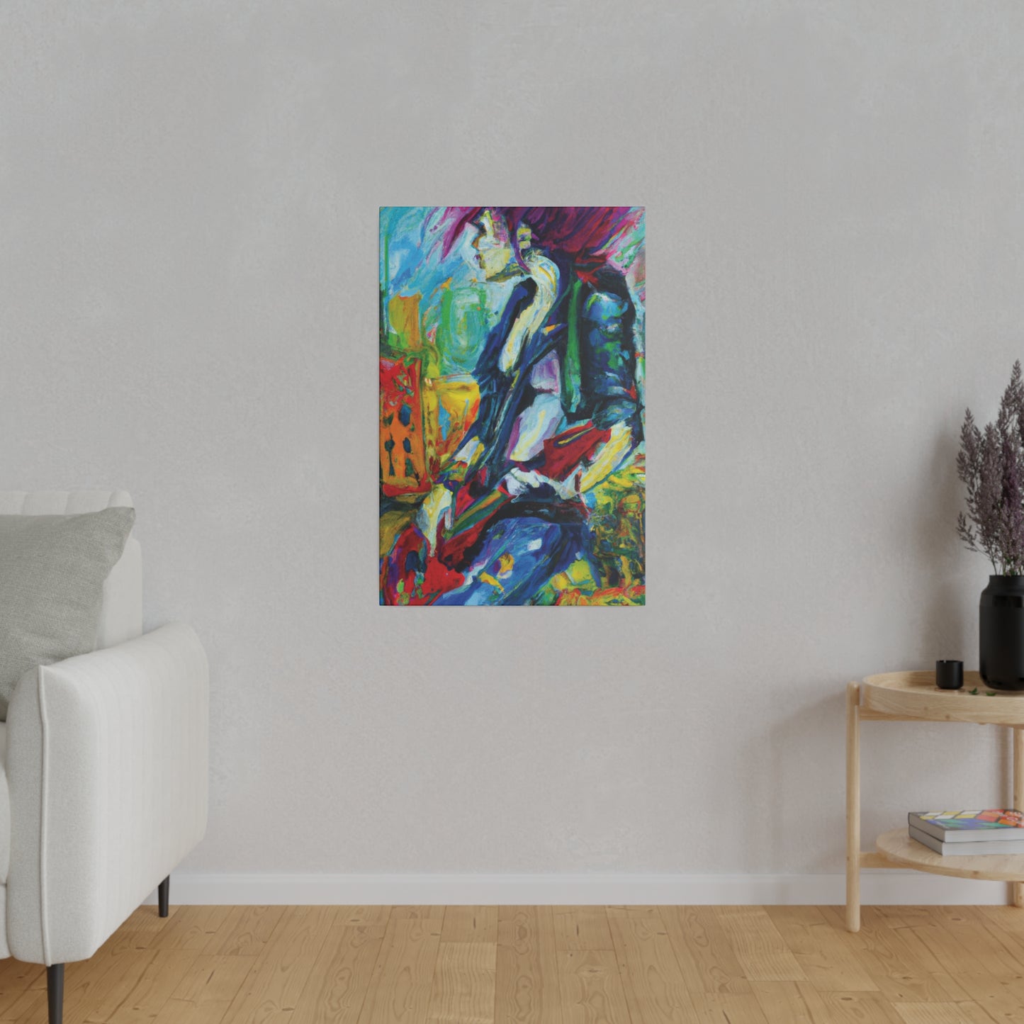 298T - Rockstar Oil Painting Style Print | Poster | Home Decor | Wall Art | Music Art | Canvas