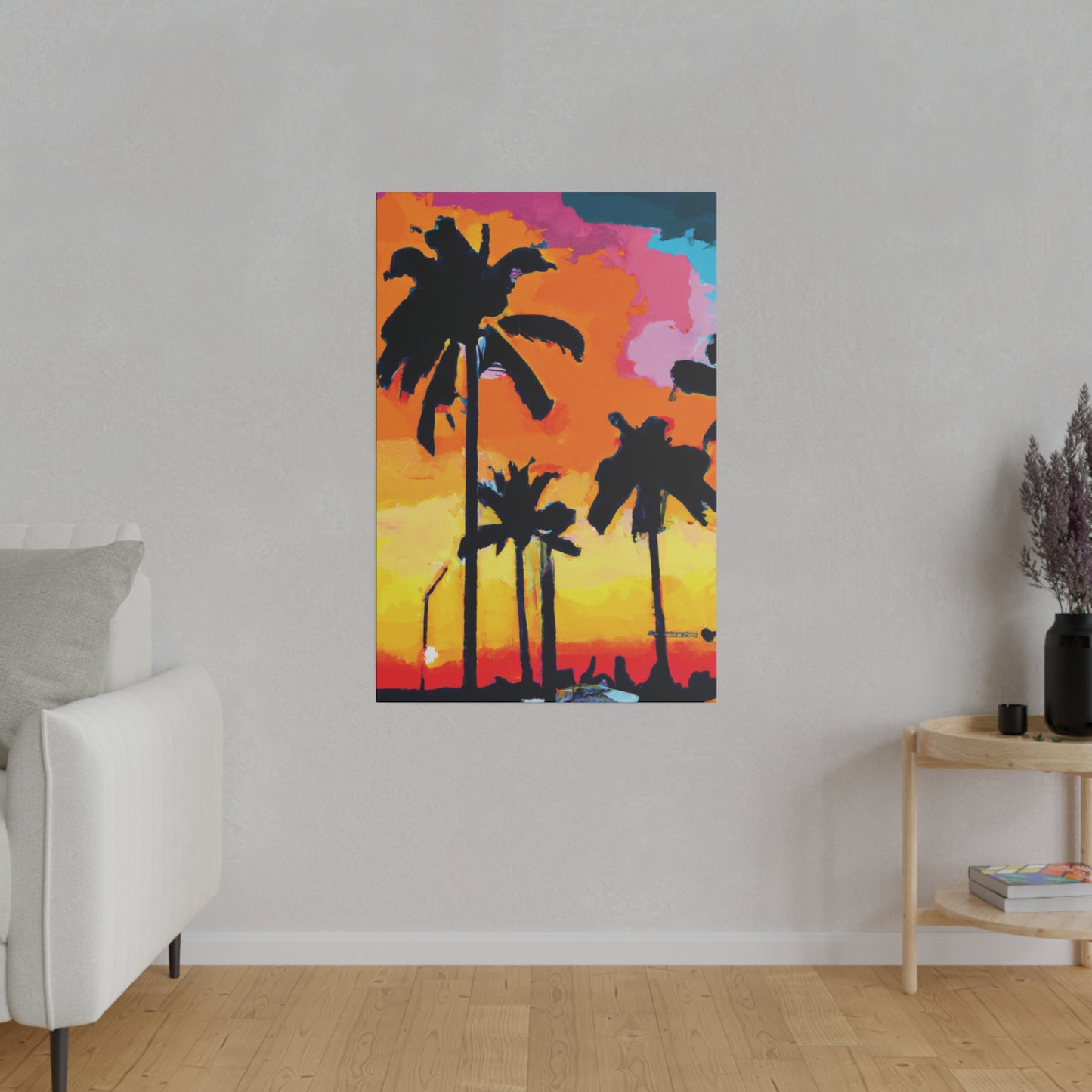 2956A - Miami Beach Sunset Painting Print | Miami | Beach | Sunset | Poster | Home Decor | Wall Art | Canvas