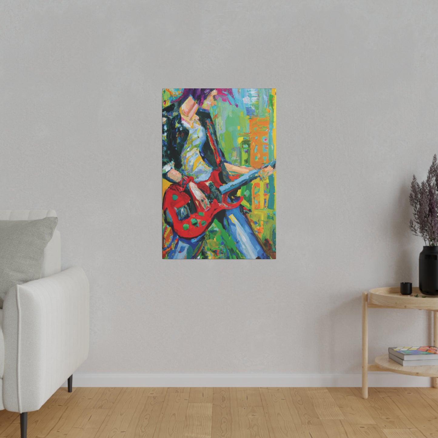 7369K - Rockstar Oil Painting Style Print | Poster | Home Decor | Wall Art | Music Art | Canvas