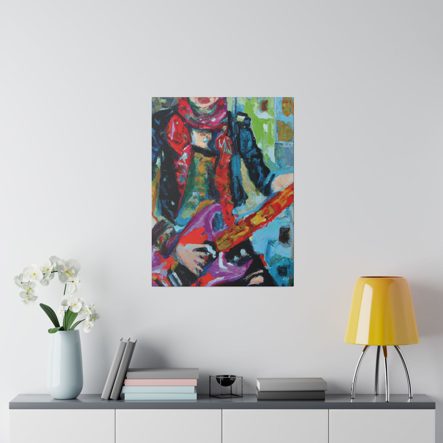 4286K - Rockstar Oil Painting Style Print | Poster | Home Decor | Wall Art | Music Art | Canvas