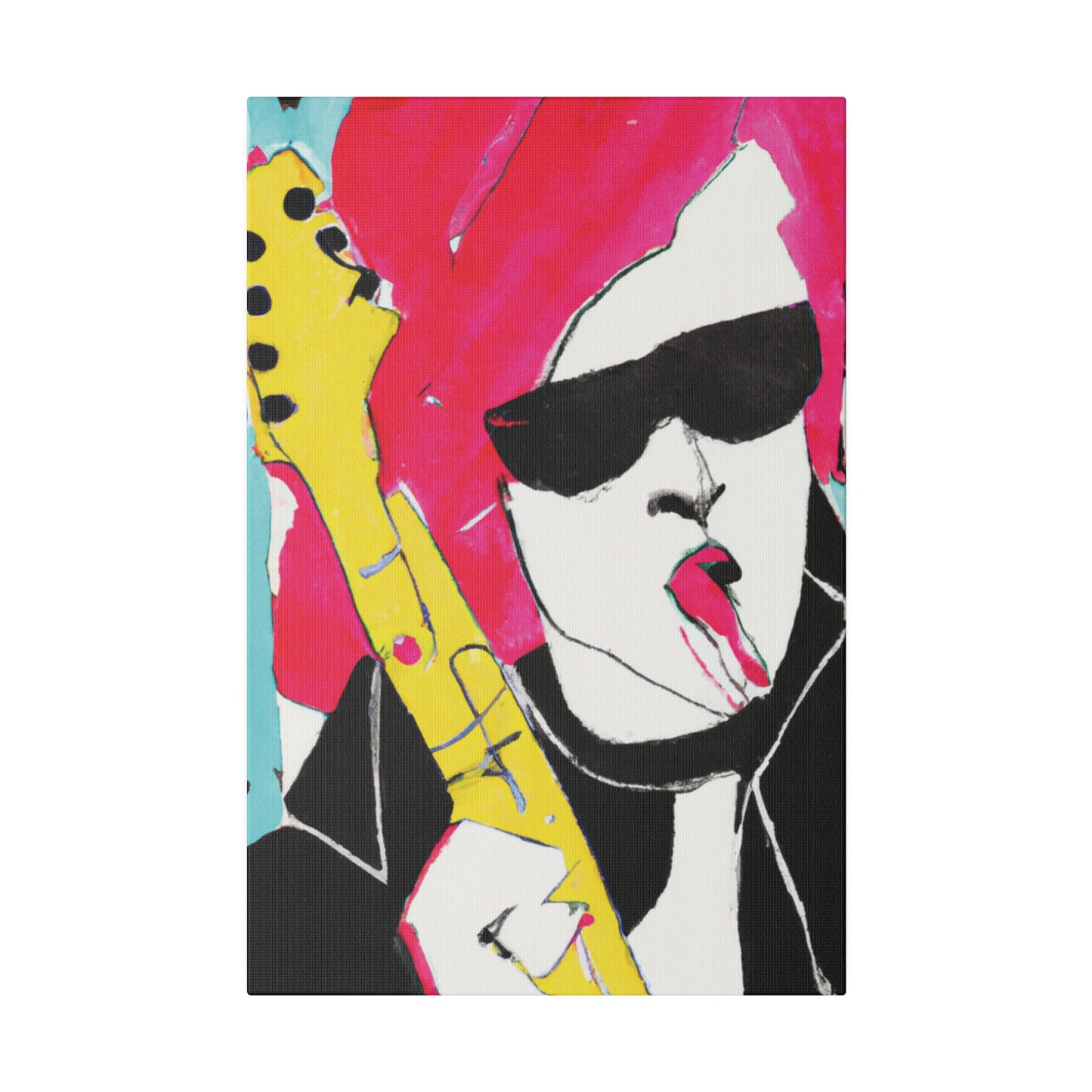 8791V - Rockstar Painting Print | Face | Abstract | Poster | Home Decor | Wall Art | Music Art | Canvas