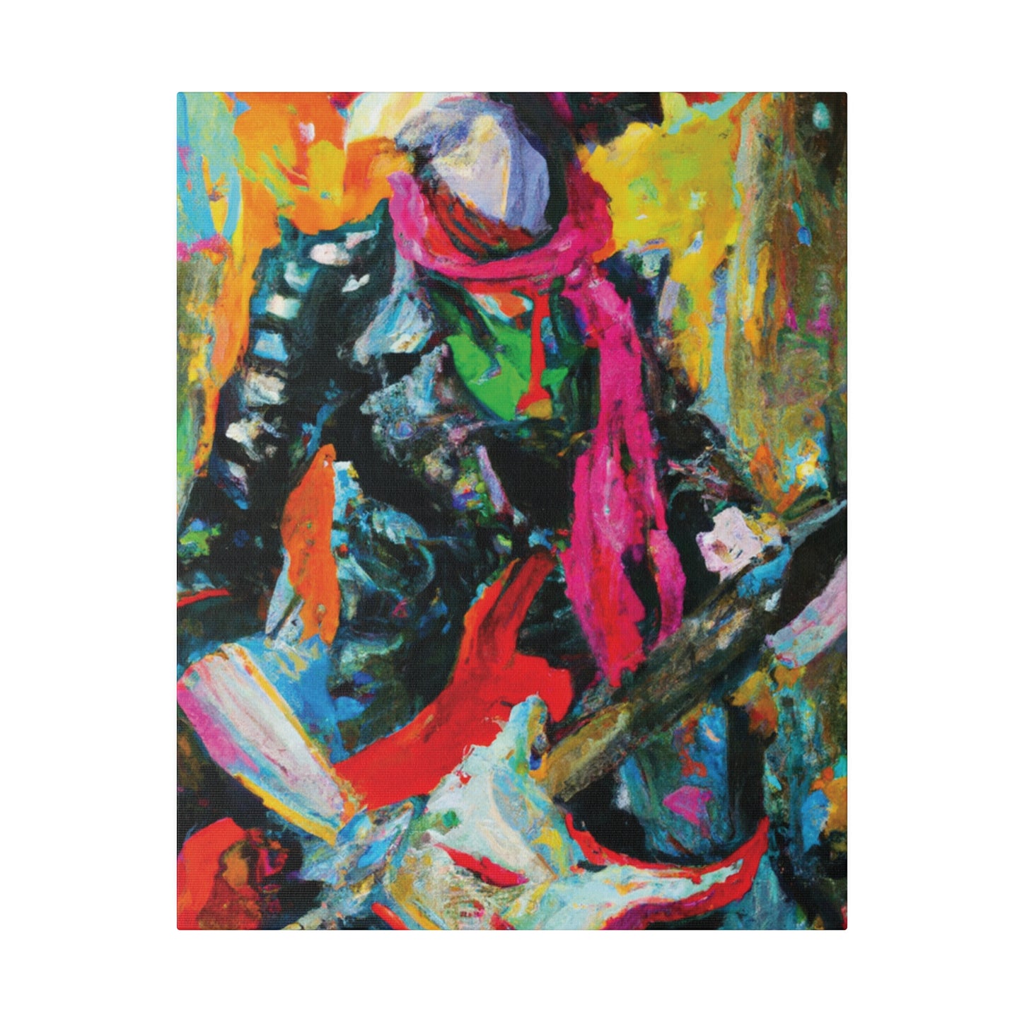 8579X - Rockstar Oil Painting Style Print | Poster | Home Decor | Wall Art | Music Art | Canvas