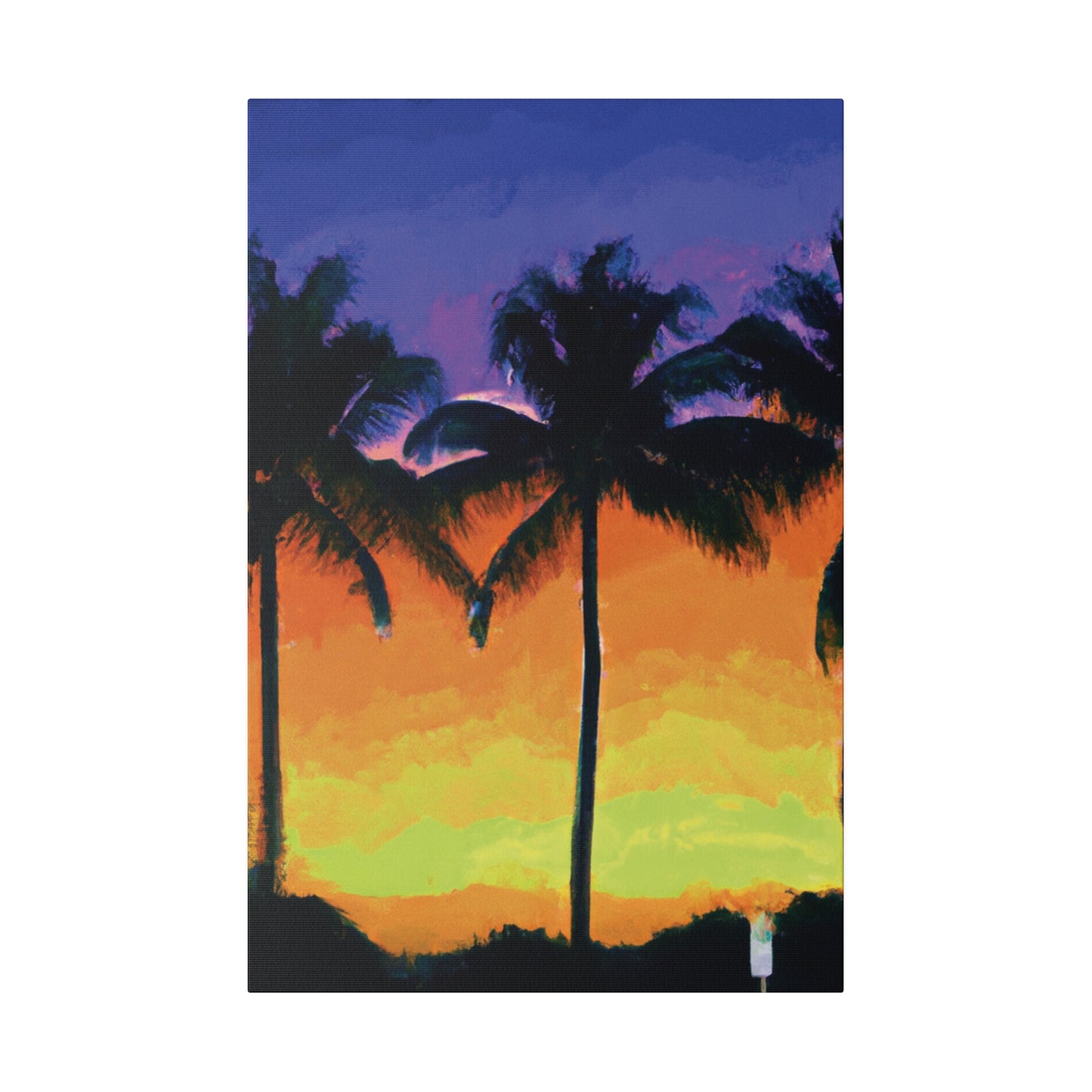 6354V - Miami Beach Sunset Painting Print | Miami | Beach | Sunset | Poster | Home Decor | Wall Art | Canvas