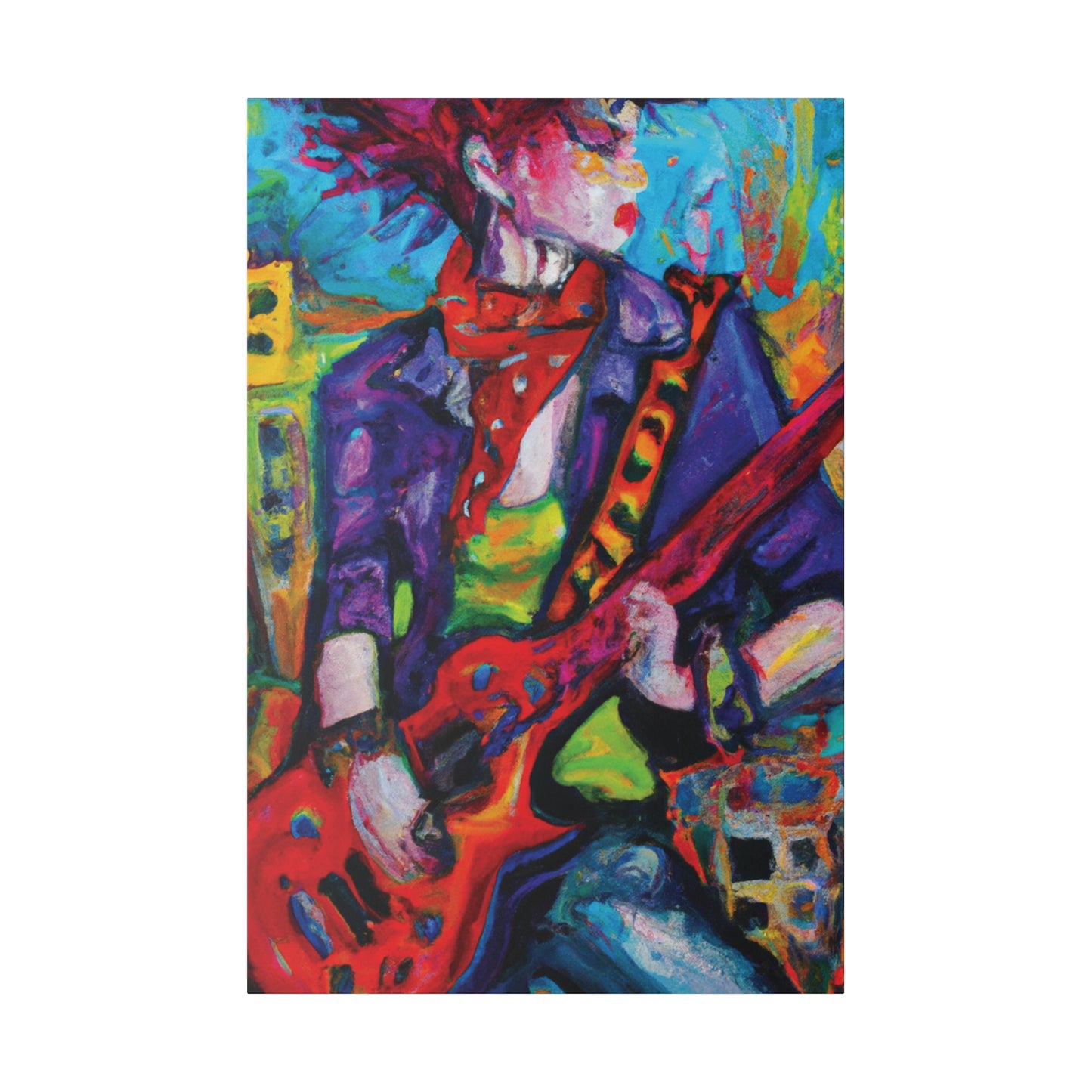 9529Y - Rockstar Oil Painting Style Print | Poster | Home Decor | Wall Art | Music Art | Canvas