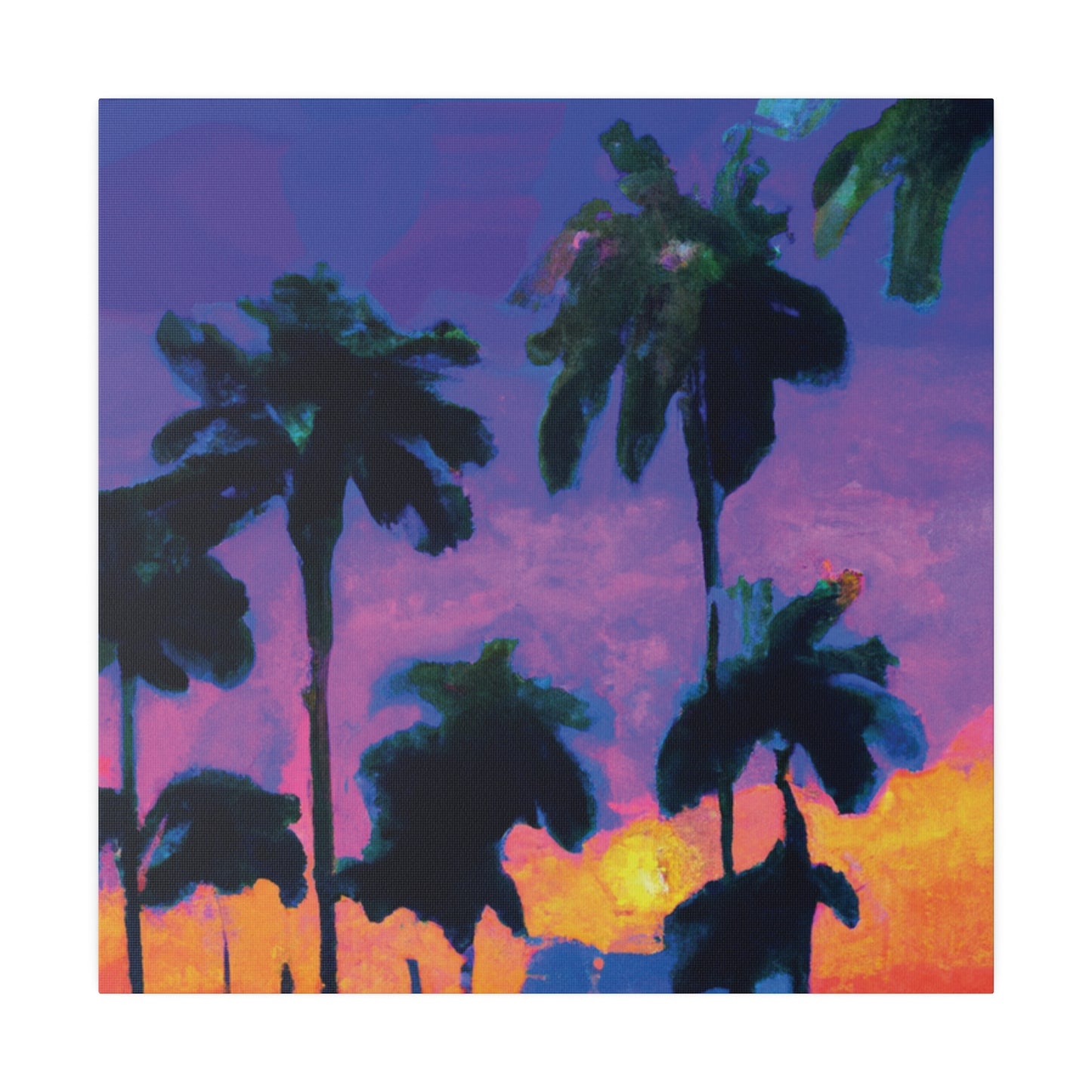9232V - Miami Beach Sunset Painting Print | Miami | Beach | Sunset | Poster | Home Decor | Wall Art | Canvas