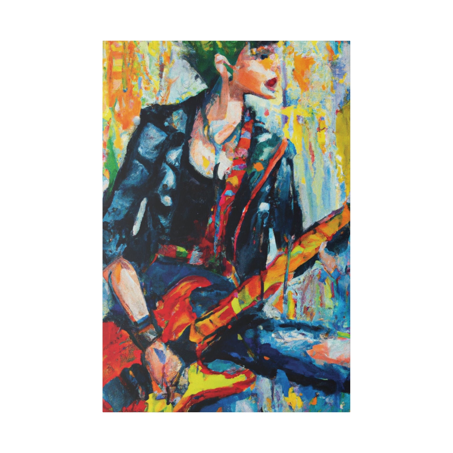 4573T - Rockstar Oil Painting Style Print | Poster | Home Decor | Wall Art | Music Art | Canvas