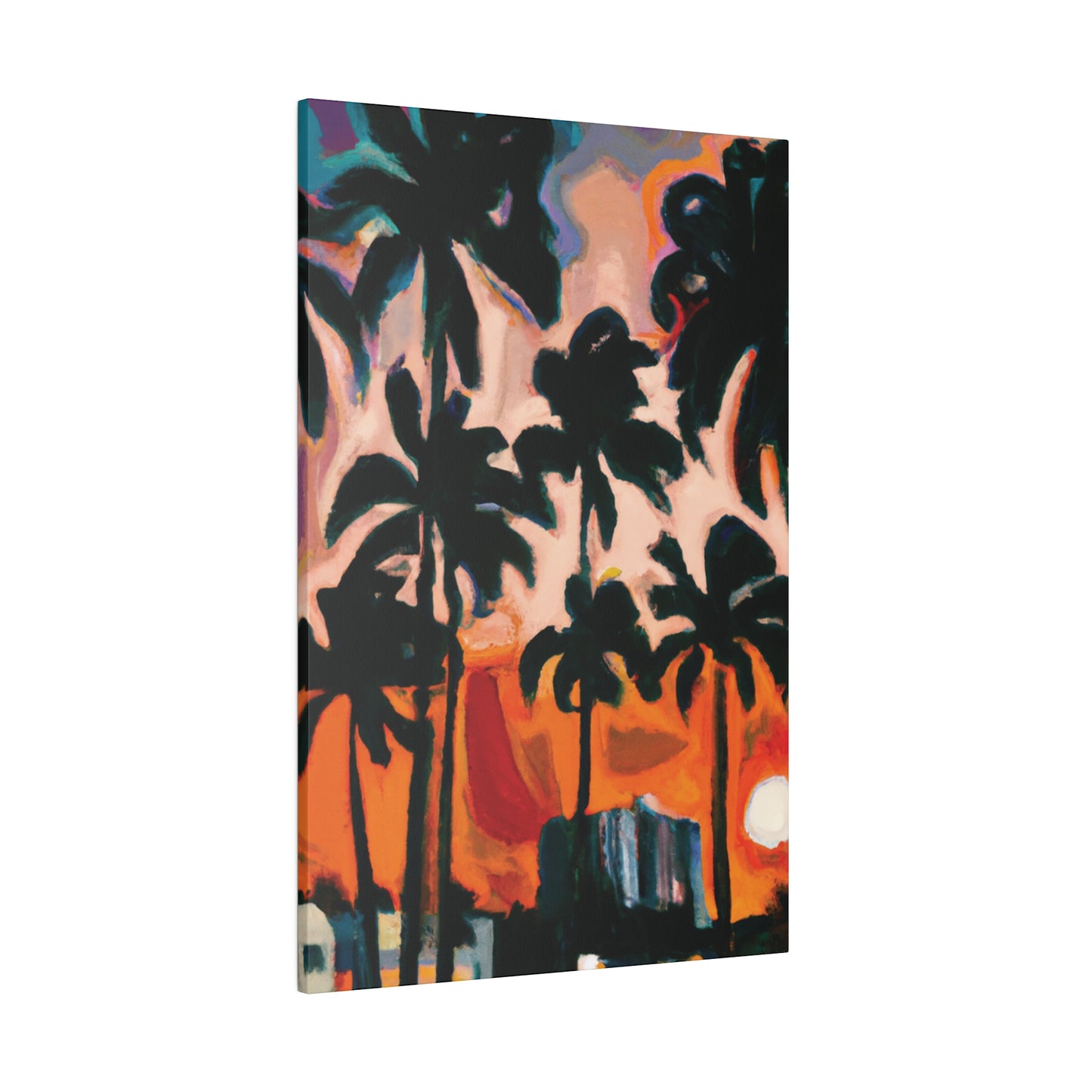 4317T - Miami Beach Sunset Painting Print | Miami | Beach | Sunset | Poster | Home Decor | Wall Art | Canvas