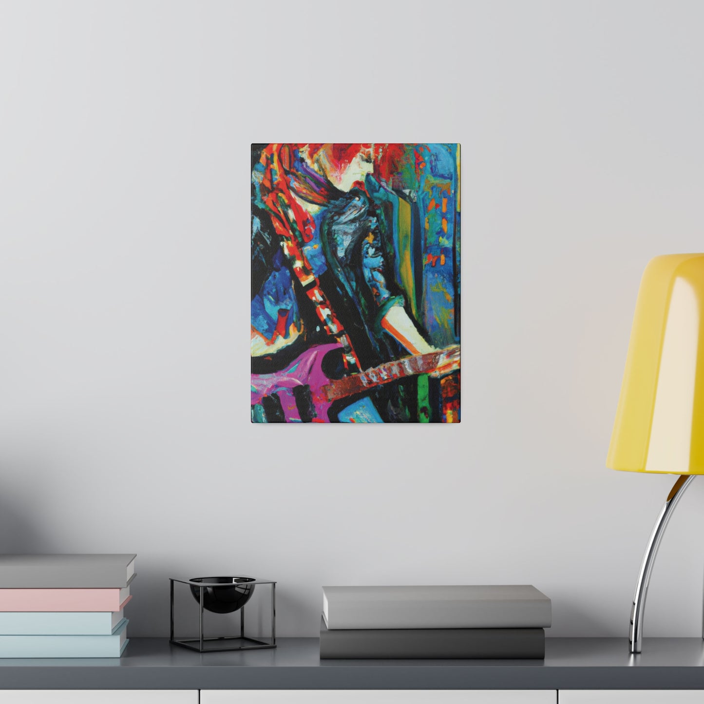 8461D - Rockstar Oil Painting Style Print | Poster | Home Decor | Wall Art | Music Art | Canvas