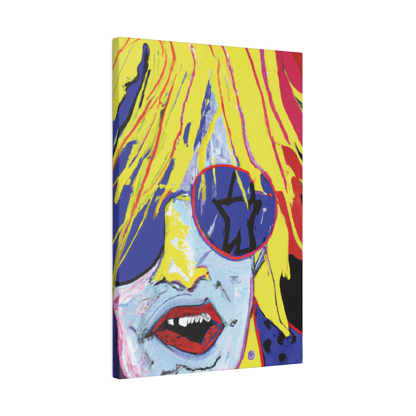 8742G - Rockstar Painting Print | Face | Abstract | Poster | Home Decor | Wall Art | Music Art | Canvas