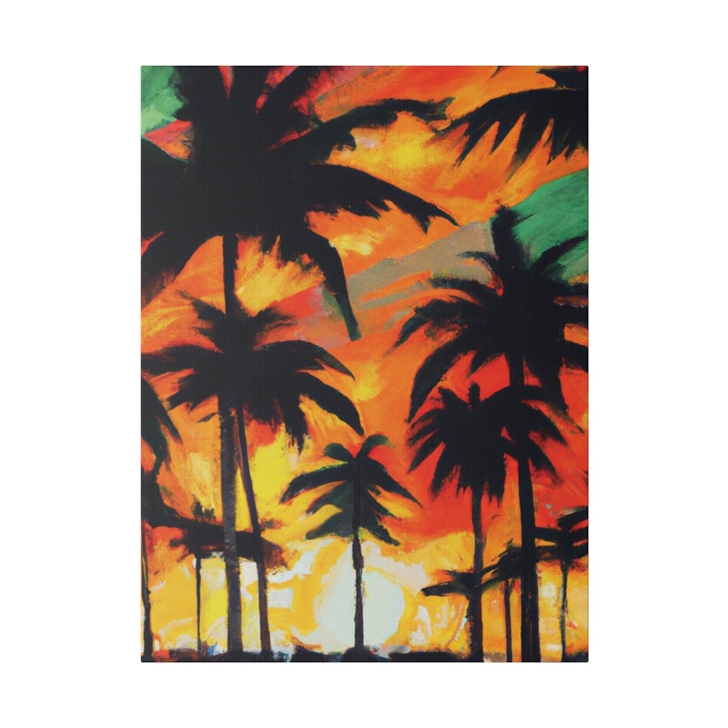 4567E - Miami Beach Sunset Painting Print | Miami | Beach | Sunset | Poster | Home Decor | Wall Art | Canvas