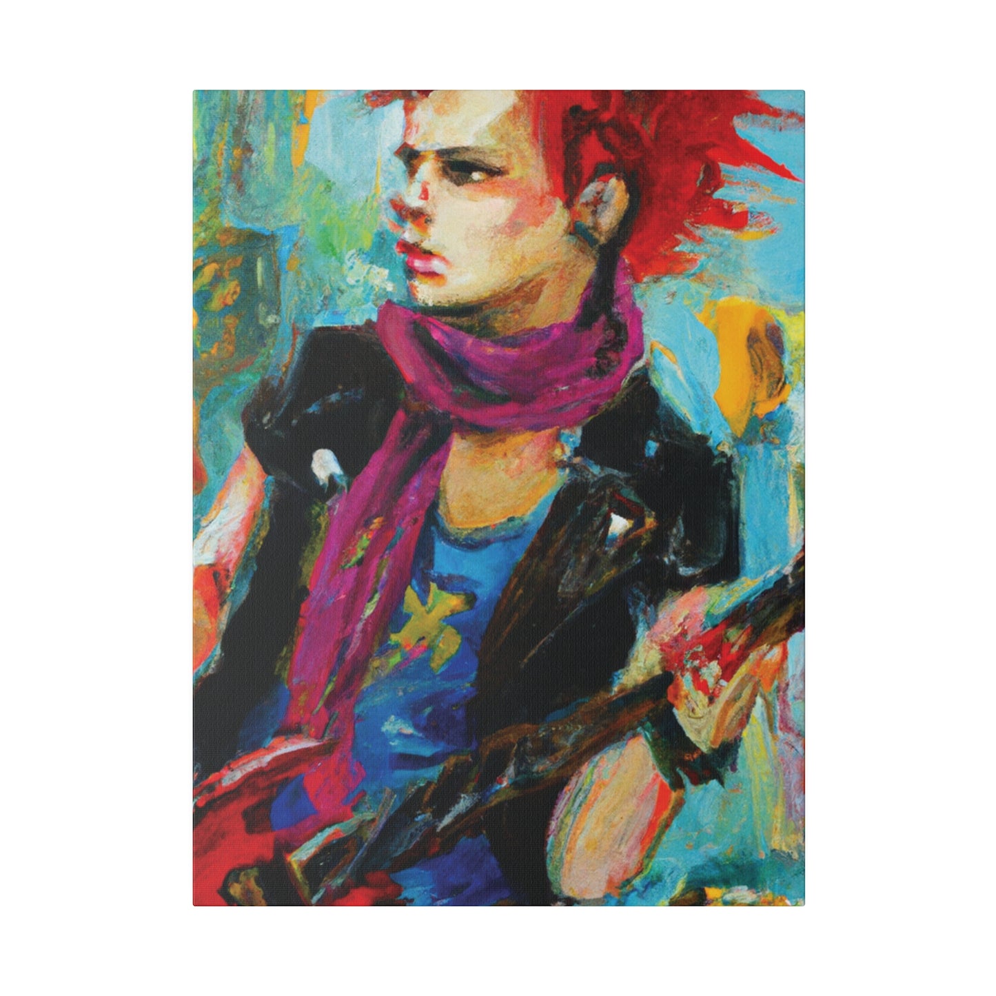 4638X - Rockstar Oil Painting Style Print | Poster | Home Decor | Wall Art | Music Art | Canvas