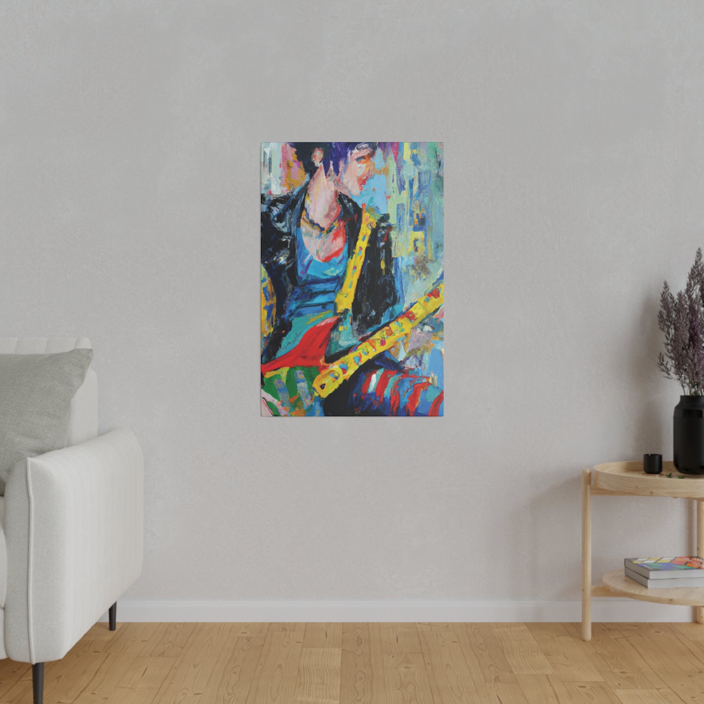 514Y - Rockstar Oil Painting Style Print | Poster | Home Decor | Wall Art | Music Art | Canvas