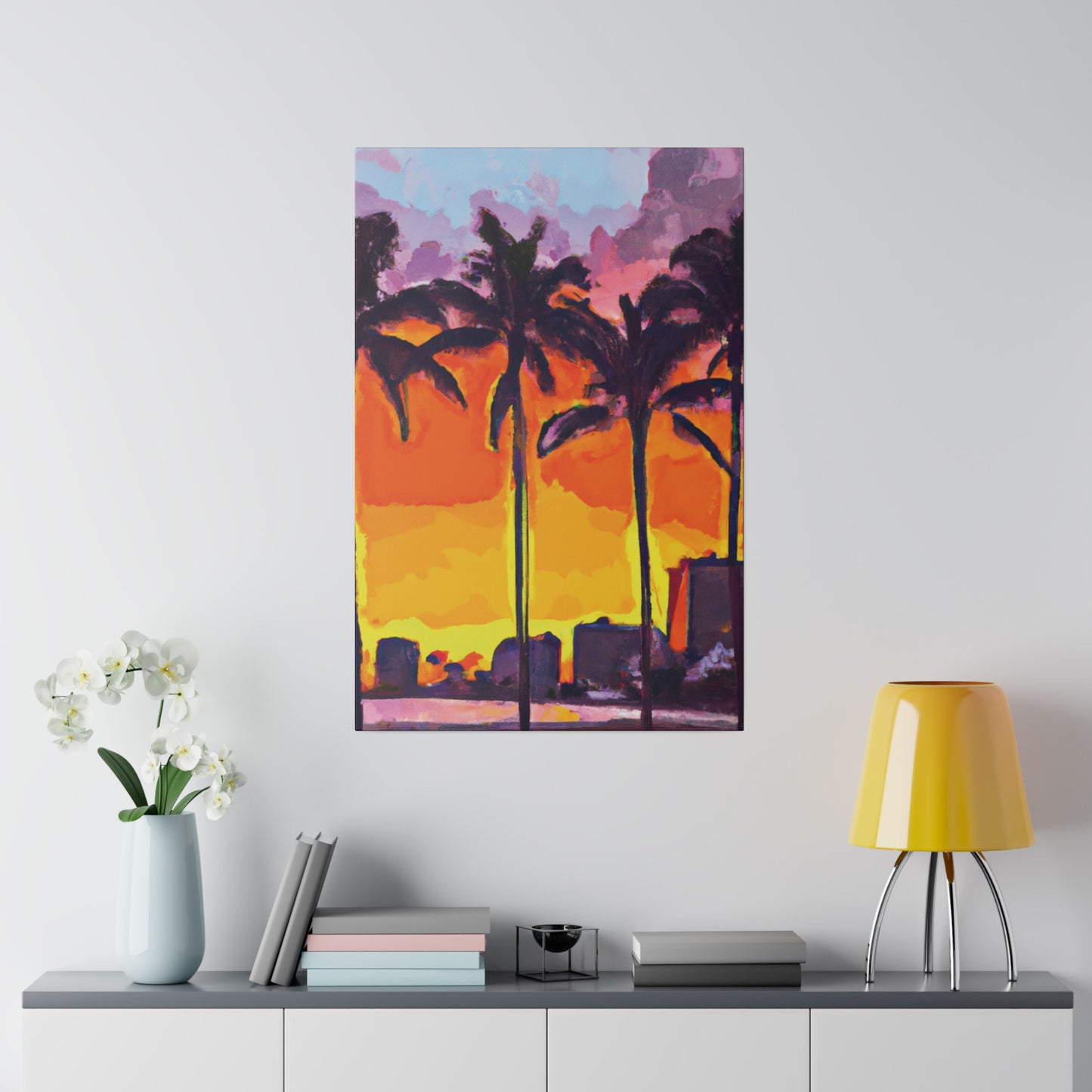 7392A - Miami Beach Sunset Painting Print | Miami | Beach | Sunset | Poster | Home Decor | Wall Art | Canvas