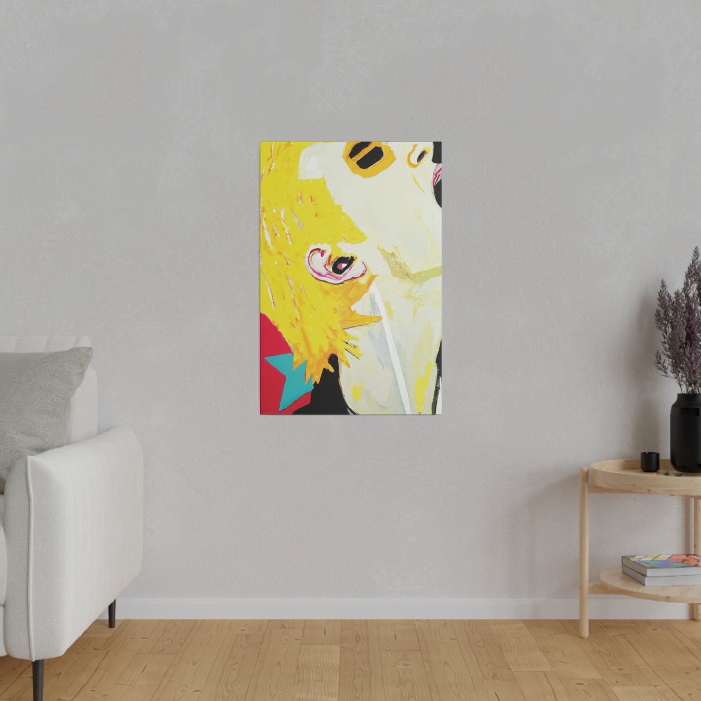 9196M - Rockstar Painting Print | Face | Abstract | Poster | Home Decor | Wall Art | Music Art | Canvas