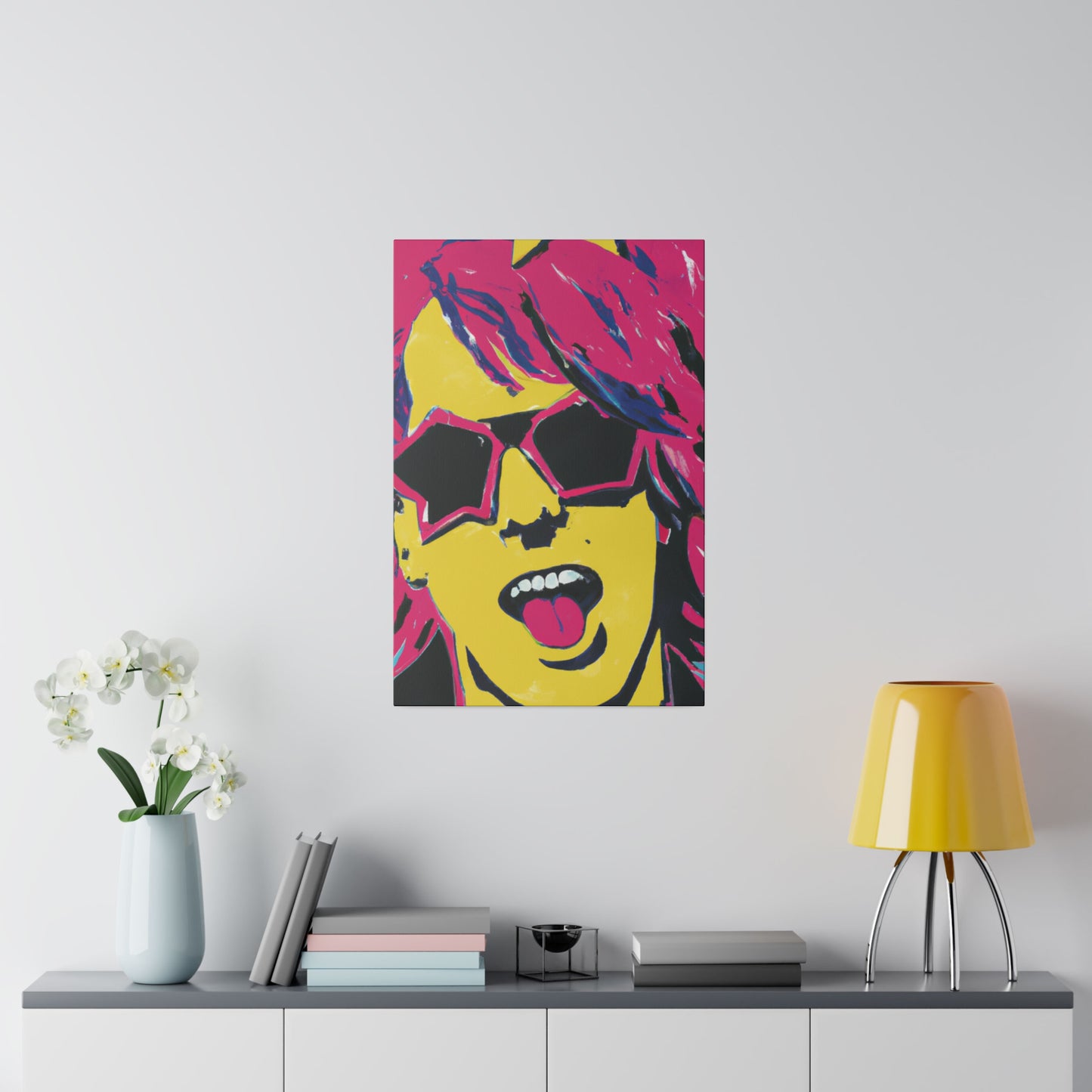 2536W - Rockstar Painting Print | Face | Abstract | Poster | Home Decor | Wall Art | Music Art | Canvas