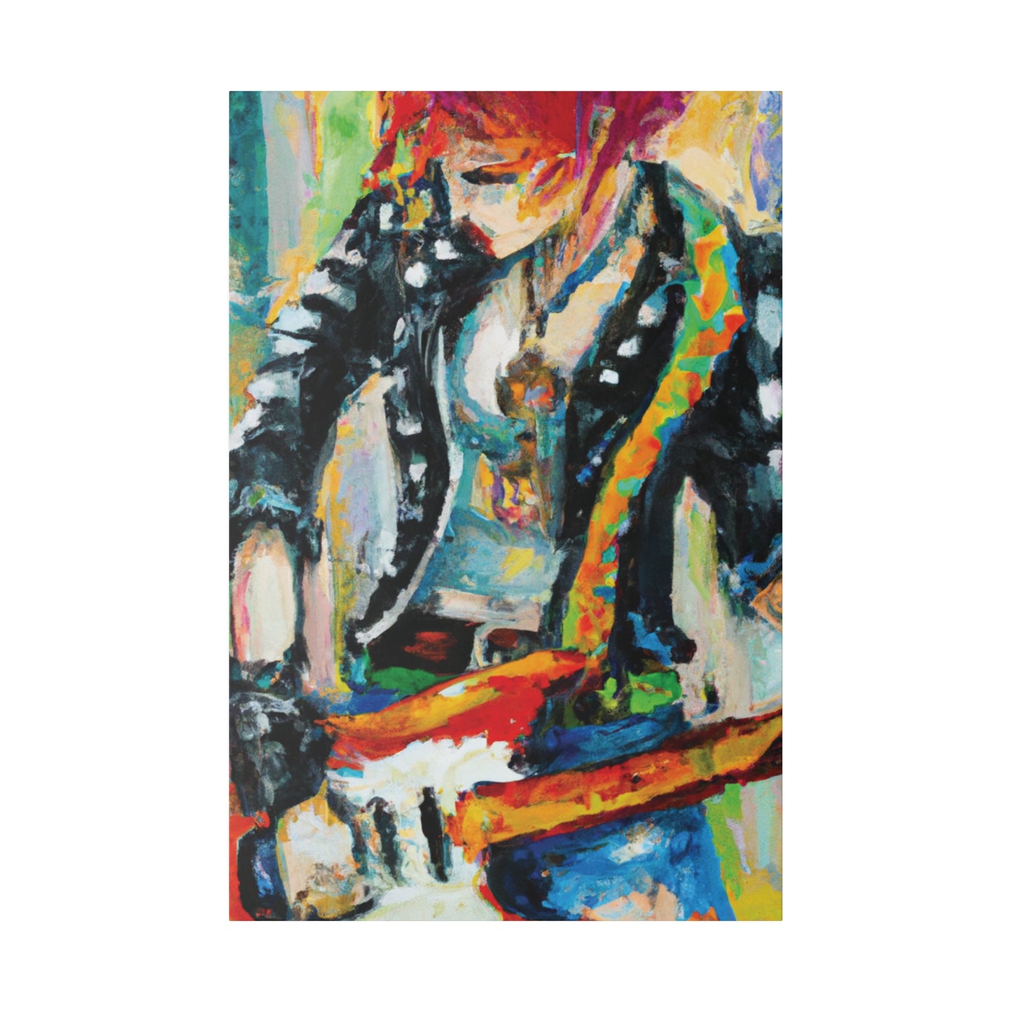 7581U - Rockstar Oil Painting Style Print | Poster | Home Decor | Wall Art | Music Art | Canvas