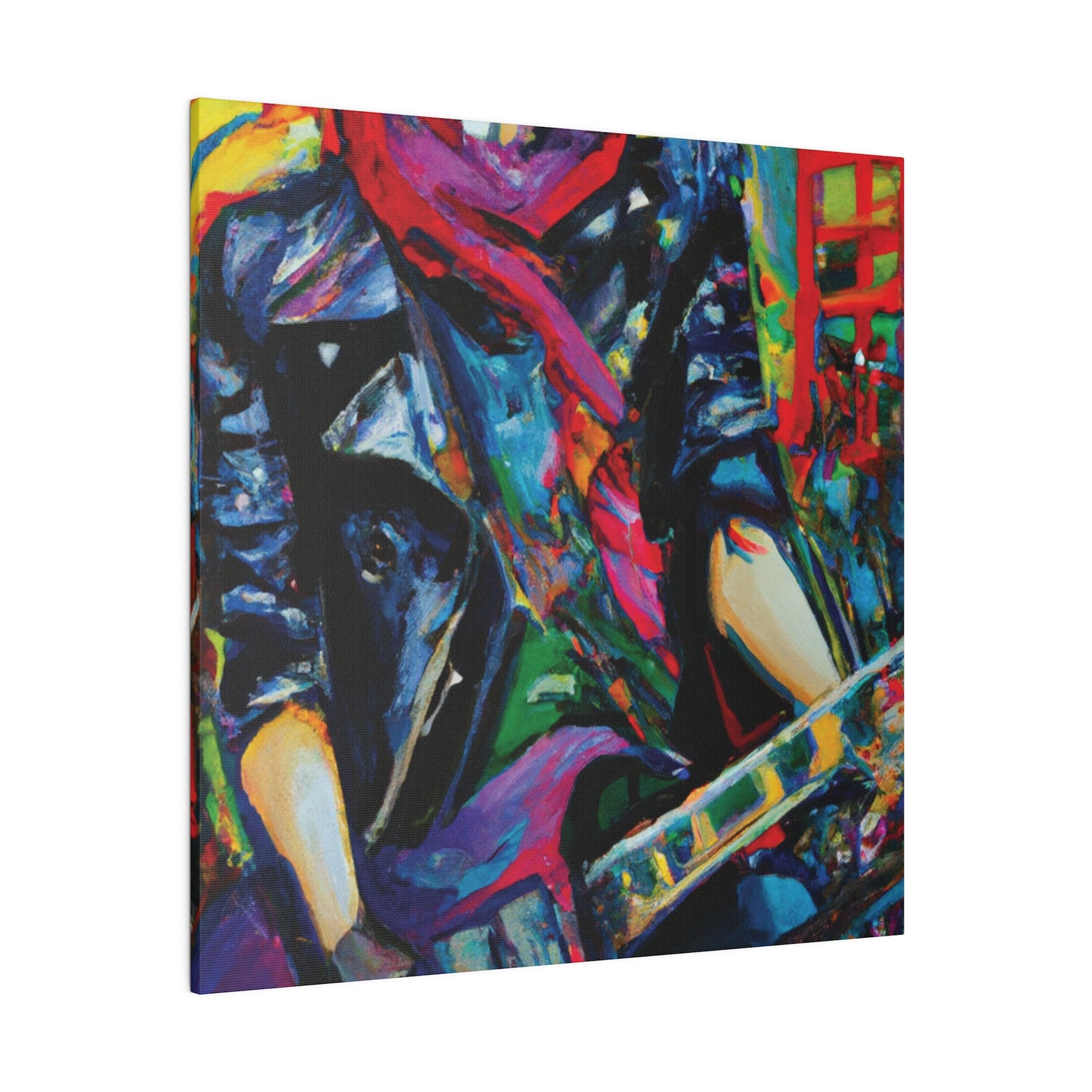 9413L - Rockstar Oil Painting Style Print | Poster | Home Decor | Wall Art | Music Art | Canvas