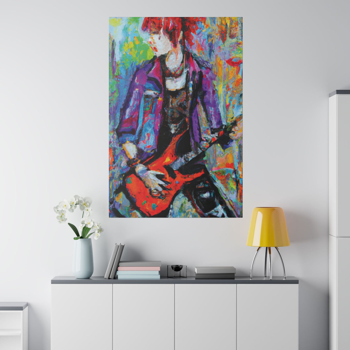 3123Q - Rockstar Oil Painting Style Print | Poster | Home Decor | Wall Art | Music Art | Canvas