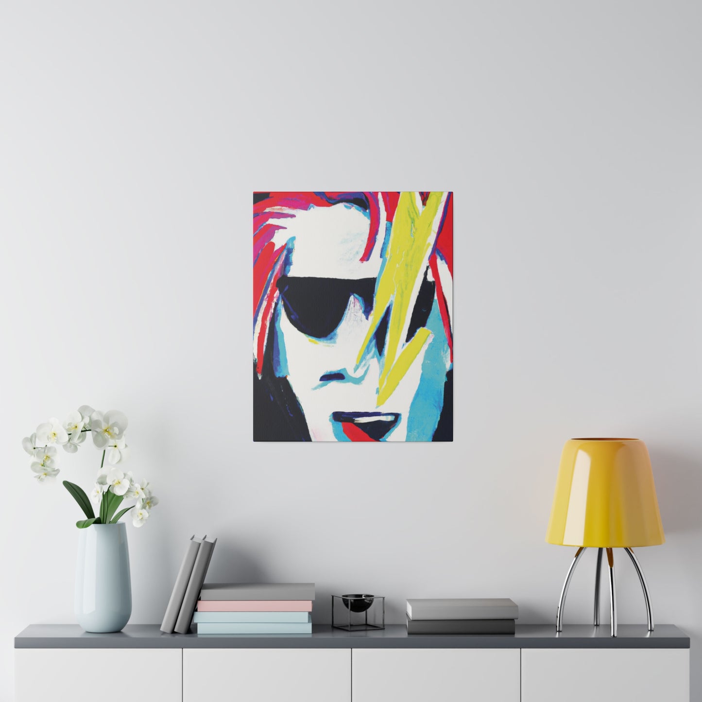 6481K - Rockstar Painting Print | Face | Abstract | Poster | Home Decor | Wall Art | Music Art | Canvas