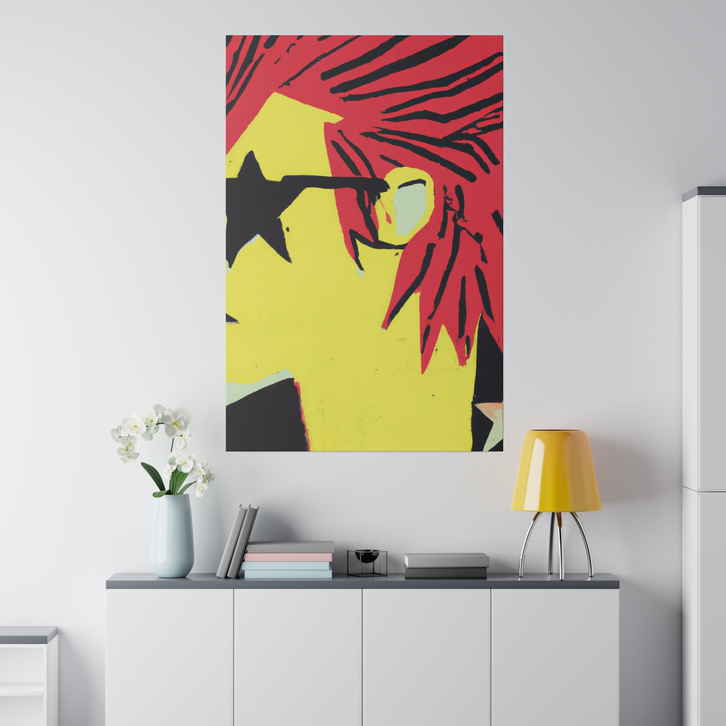 2724Q - Rockstar Painting Print | Face | Abstract | Poster | Home Decor | Wall Art | Music Art | Canvas