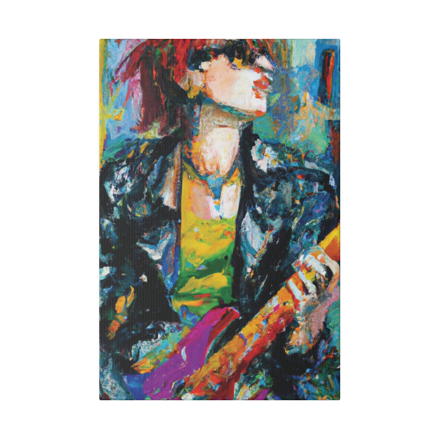 4638F - Rockstar Oil Painting Style Print | Poster | Home Decor | Wall Art | Music Art | Canvas