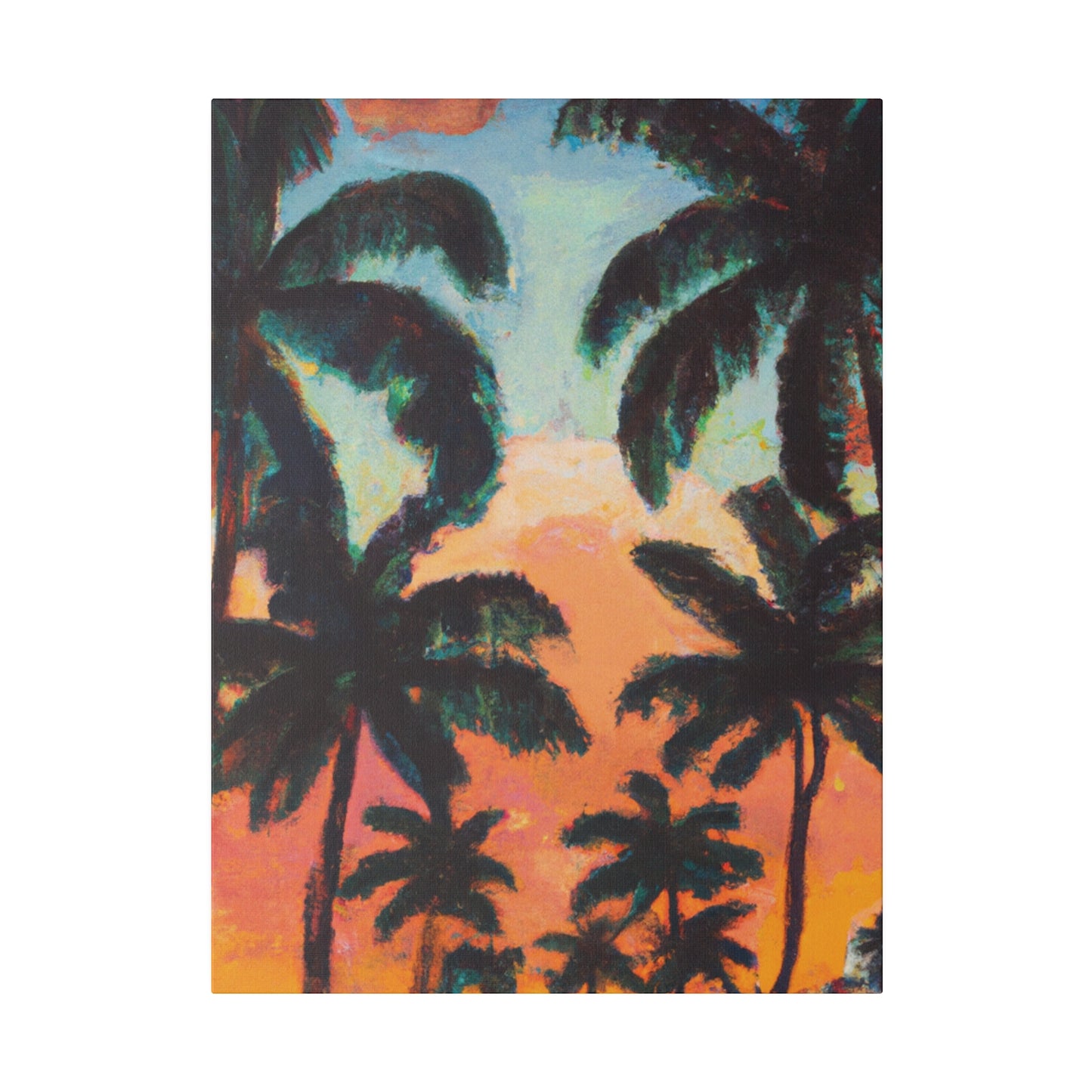 2854A - Miami Beach Sunset Painting Print | Miami | Beach | Sunset | Poster | Home Decor | Wall Art | Canvas