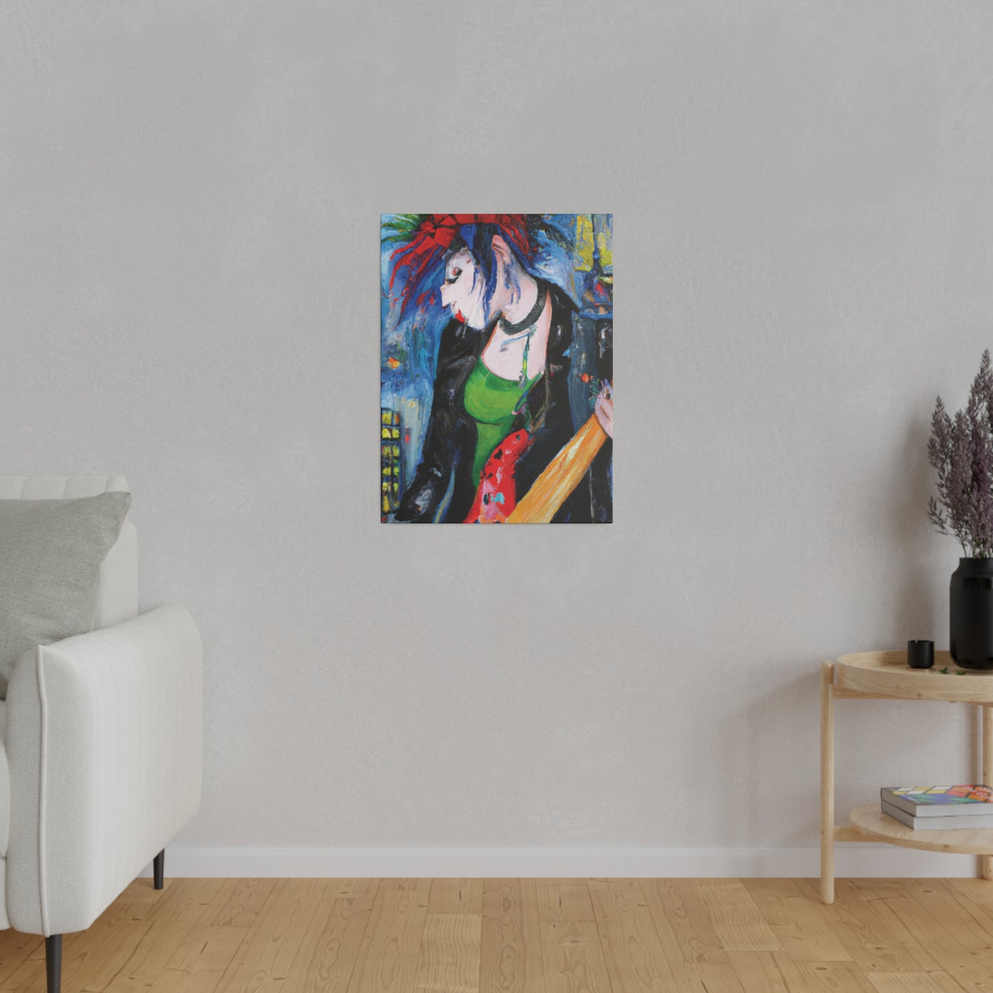 9423T - Rockstar Oil Painting Style Print | Poster | Home Decor | Wall Art | Music Art | Canvas