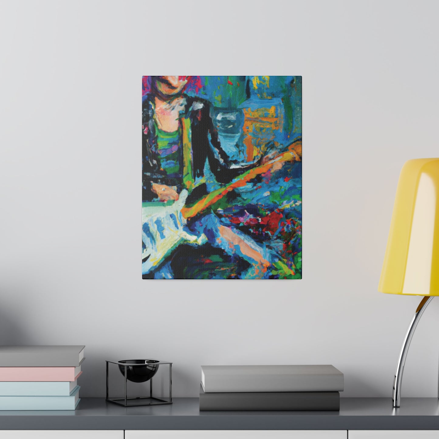 6774A - Rockstar Oil Painting Style Print | Poster | Home Decor | Wall Art | Music Art | Canvas