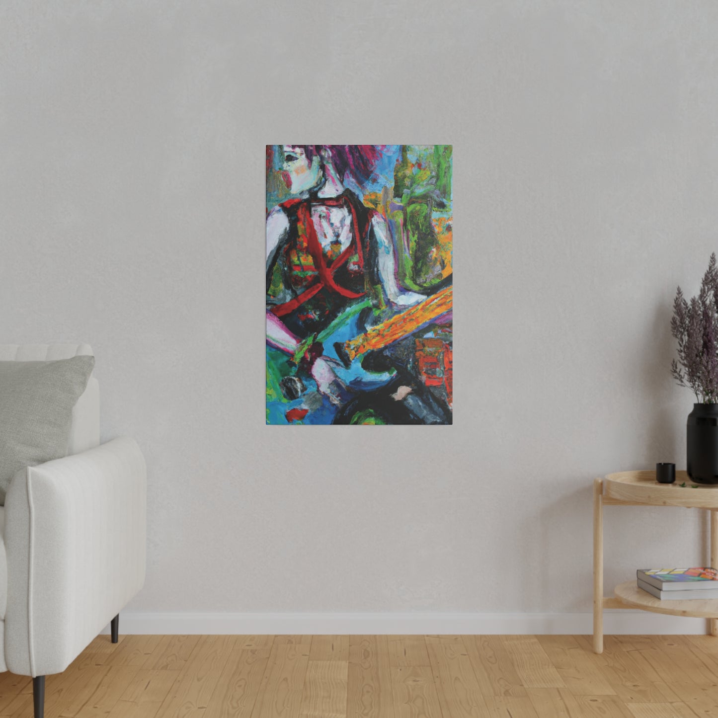 4902L - Rockstar Oil Painting Style Print | Poster | Home Decor | Wall Art | Music Art | Canvas