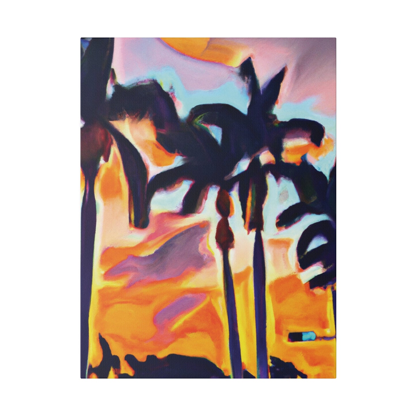 9435K - Miami Beach Sunset Painting Print | Miami | Beach | Sunset | Poster | Home Decor | Wall Art | Canvas