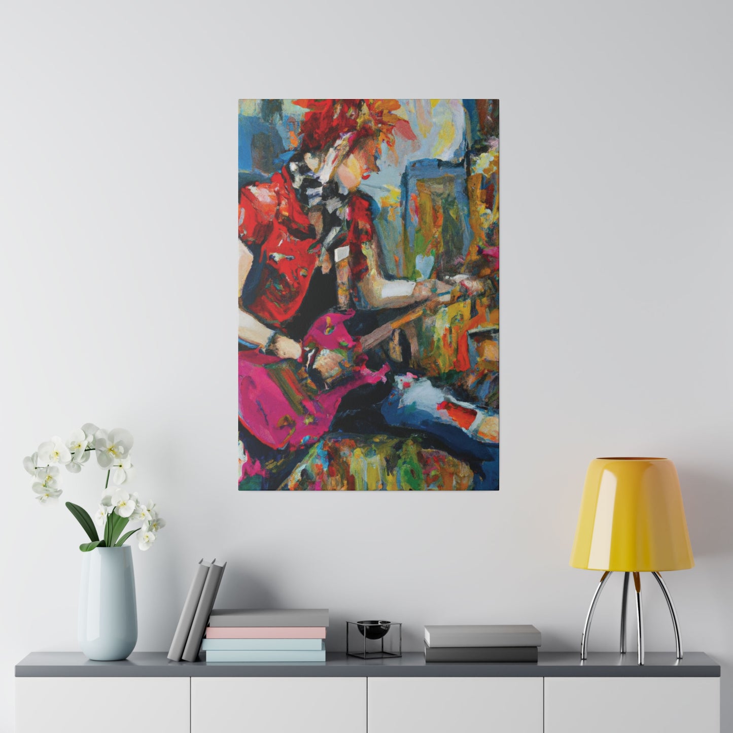 9666G - Rockstar Oil Painting Style Print | Poster | Home Decor | Wall Art | Music Art | Canvas