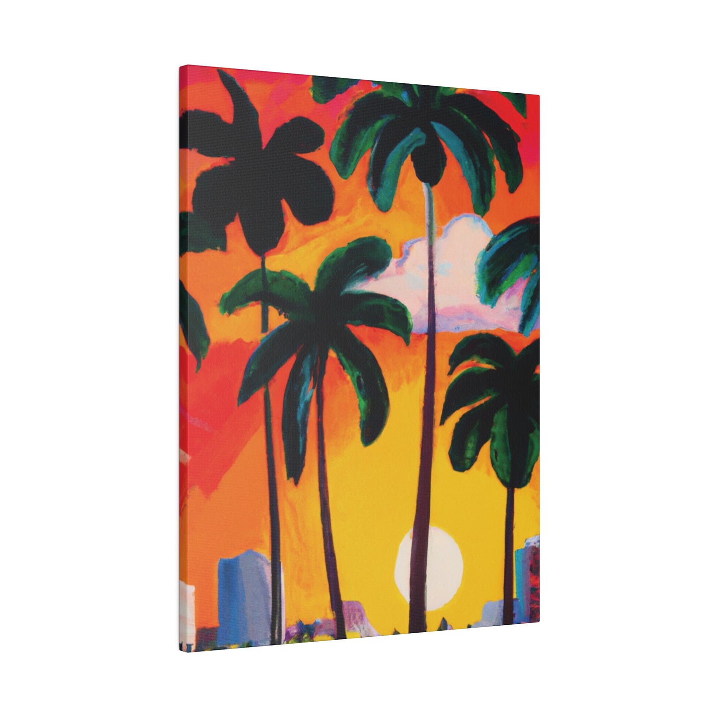 4327O - Miami Beach Sunset Painting Print | Miami | Beach | Sunset | Poster | Home Decor | Wall Art | Canvas