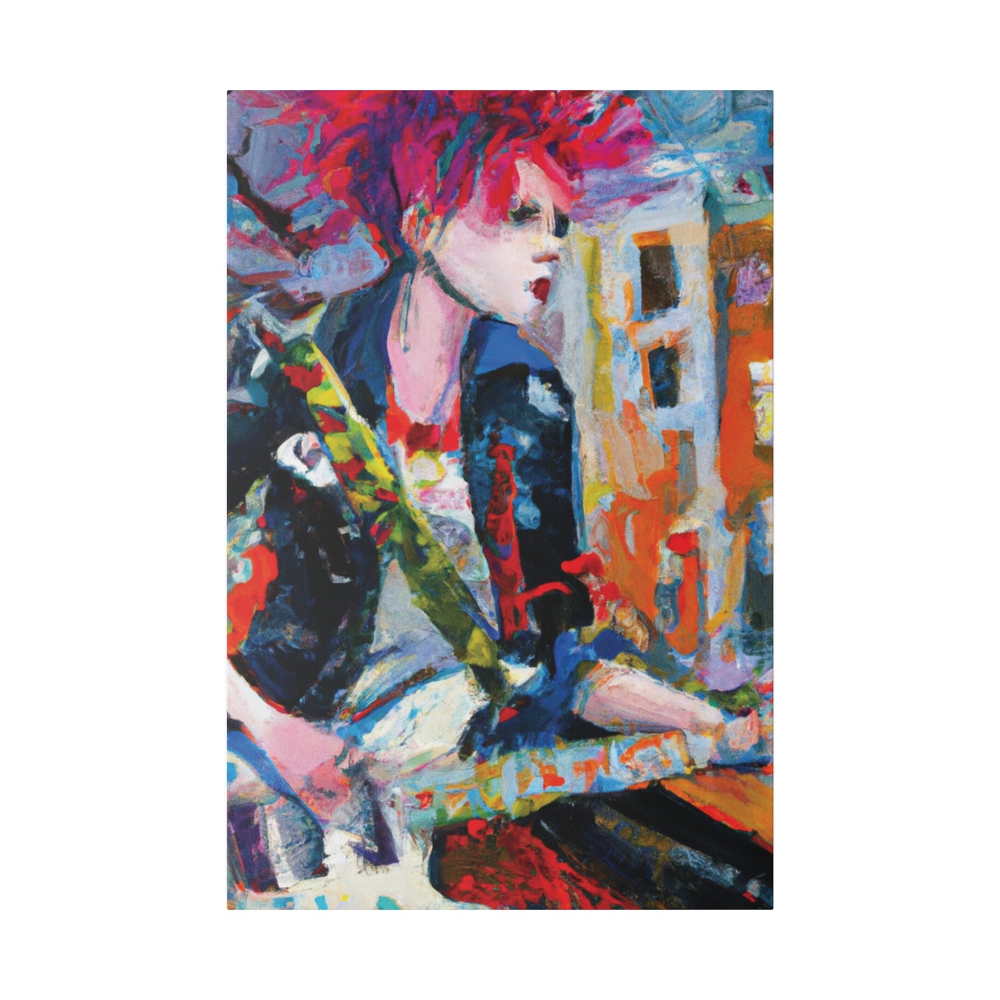 3276D - Rockstar Oil Painting Style Print | Poster | Home Decor | Wall Art | Music Art | Canvas