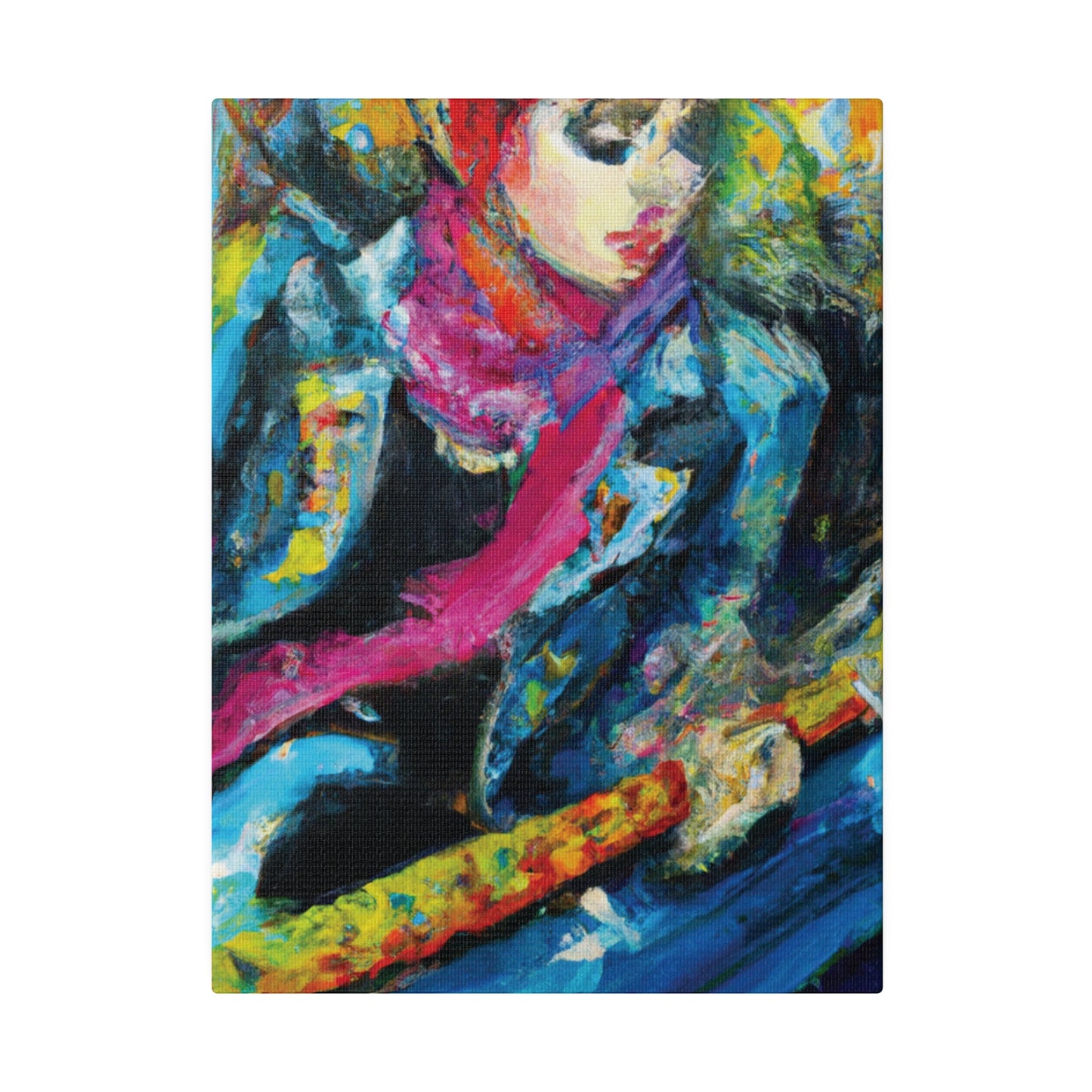9823X - Rockstar Oil Painting Style Print | Poster | Home Decor | Wall Art | Music Art | Canvas