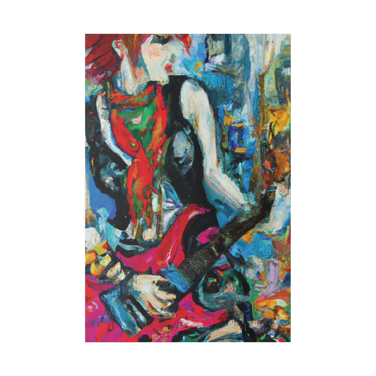 8722E - Rockstar Oil Painting Style Print | Poster | Home Decor | Wall Art | Music Art | Canvas
