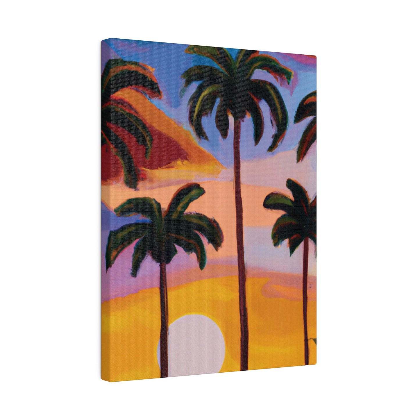 3282K - Miami Beach Sunset Painting Print | Miami | Beach | Sunset | Poster | Home Decor | Wall Art | Canvas